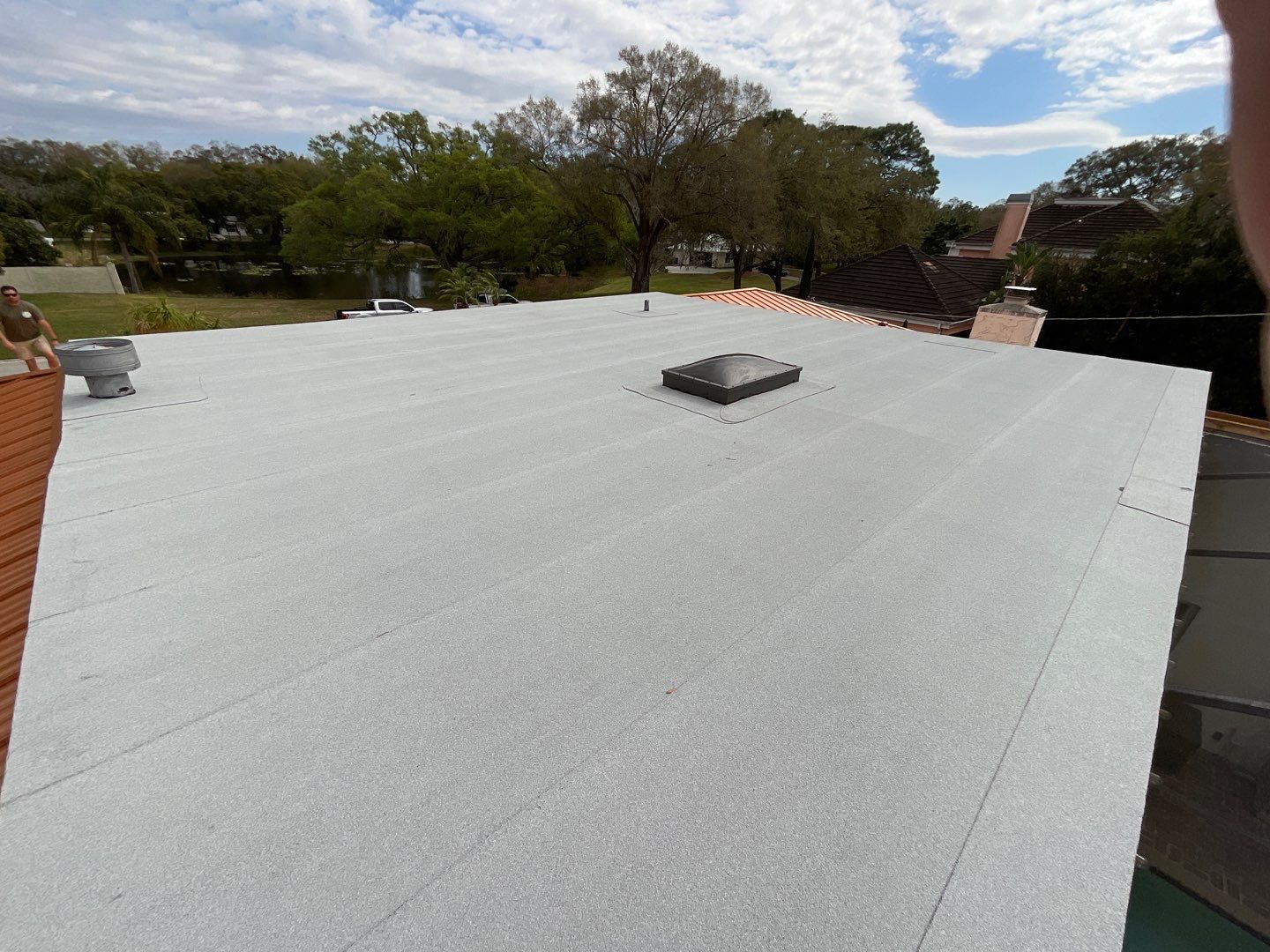 Residential Re-Roof using MS Metals, Copper Penny, Standing Seam. by First Due Roofing