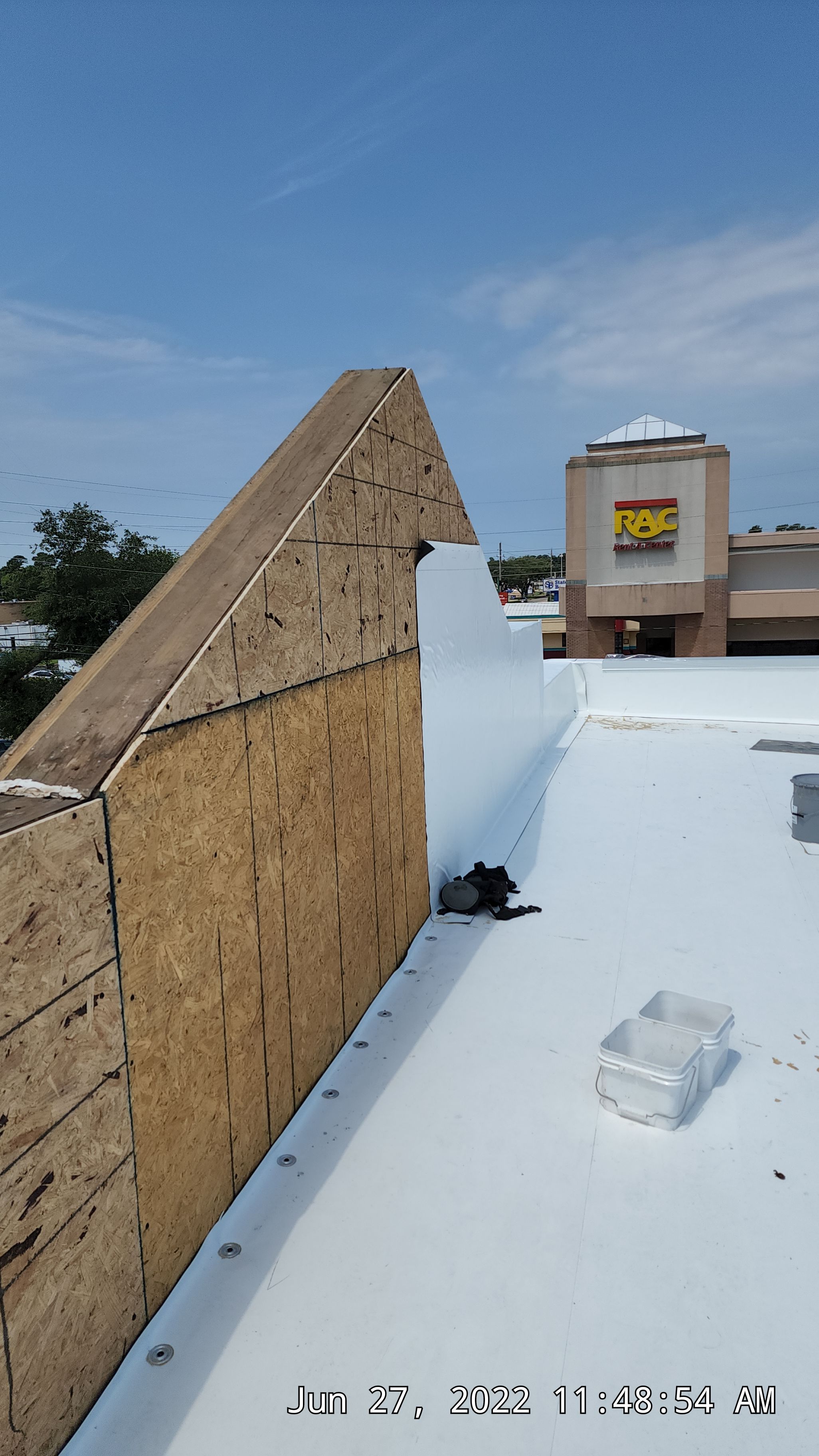 Commercial Roofing Installation using 50 mil PVC by Hostetler Roofing