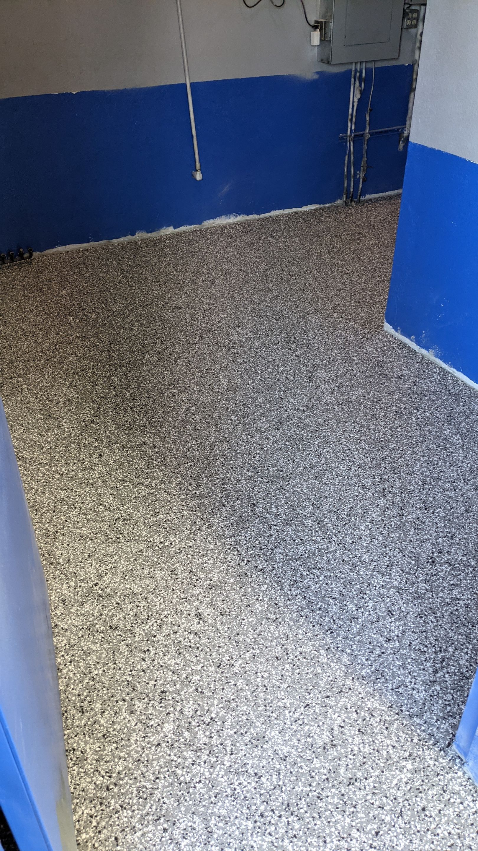 Commercial Floor Transformation using Slate Stone by Croc Coatings, LLC