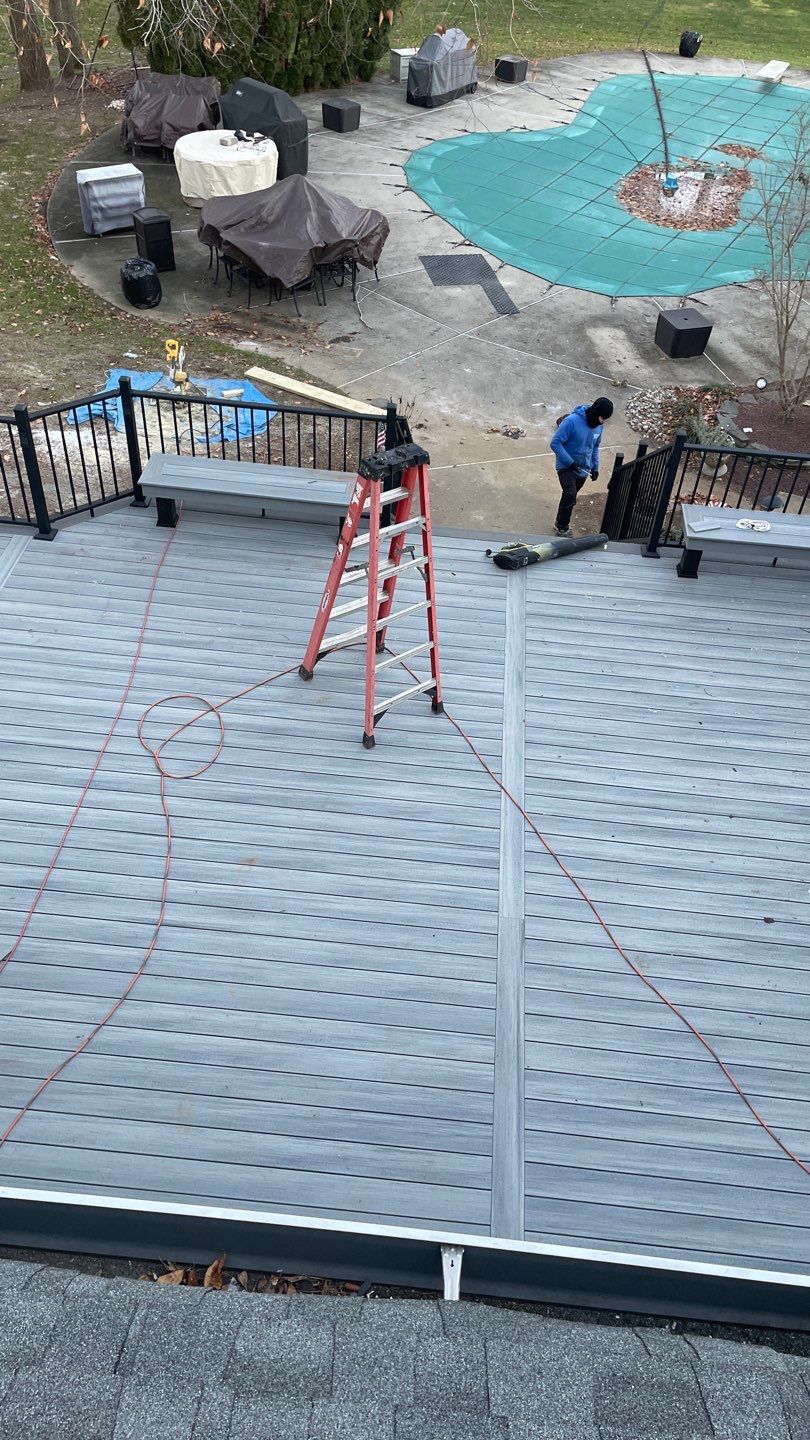 New Deck with Porch In Marlboro by deck guardian