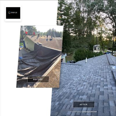 Roof Replacement & Fascia Repairs in Goffstown, NH – Williamsburg Gray Finish by Compass exteriors