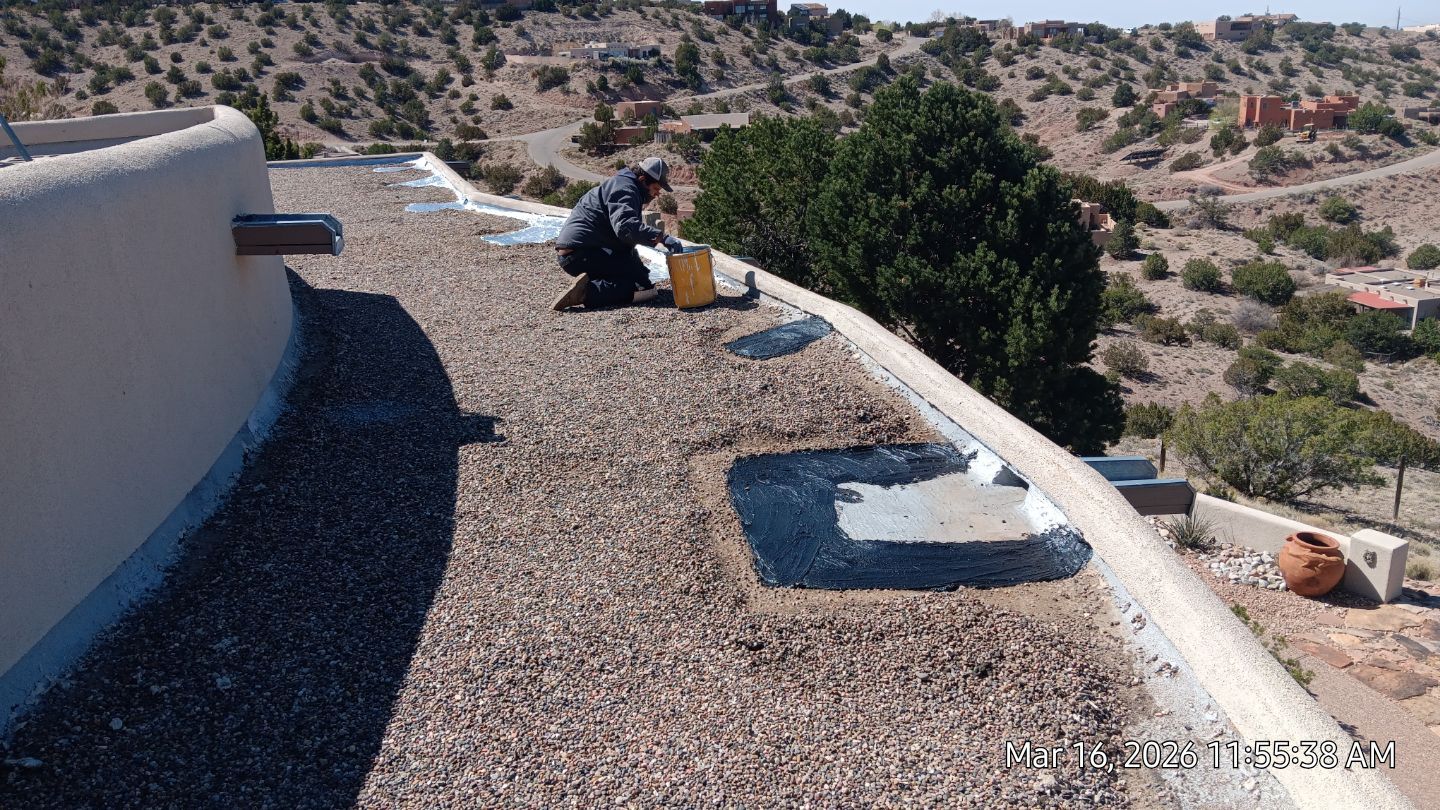 Tar & gravel complete roof tune up in Placitas by Doyle Roof Masters Inc