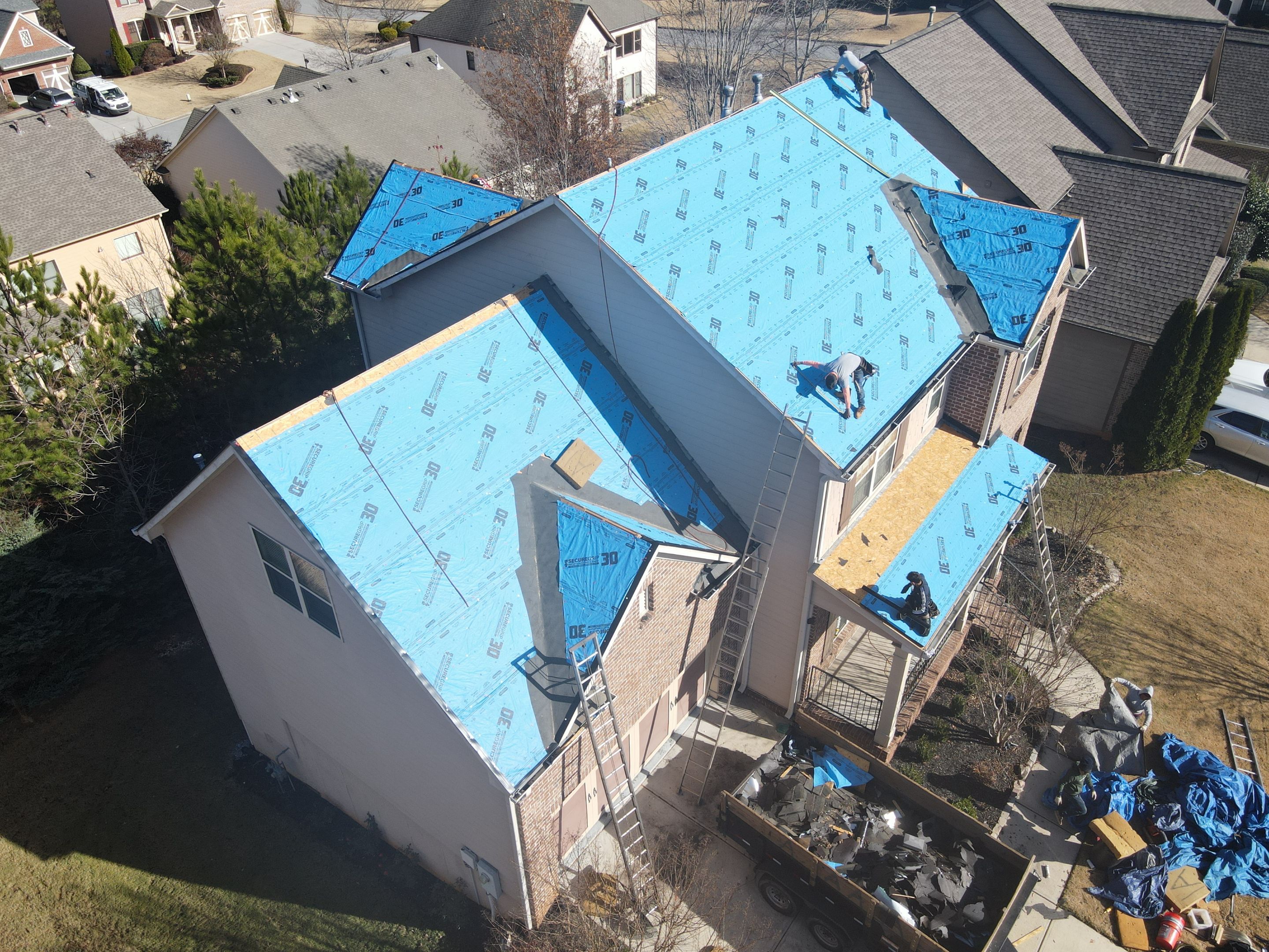 Residential Roofing Installation using Owens Corning by Inspector Roofing and Restoration