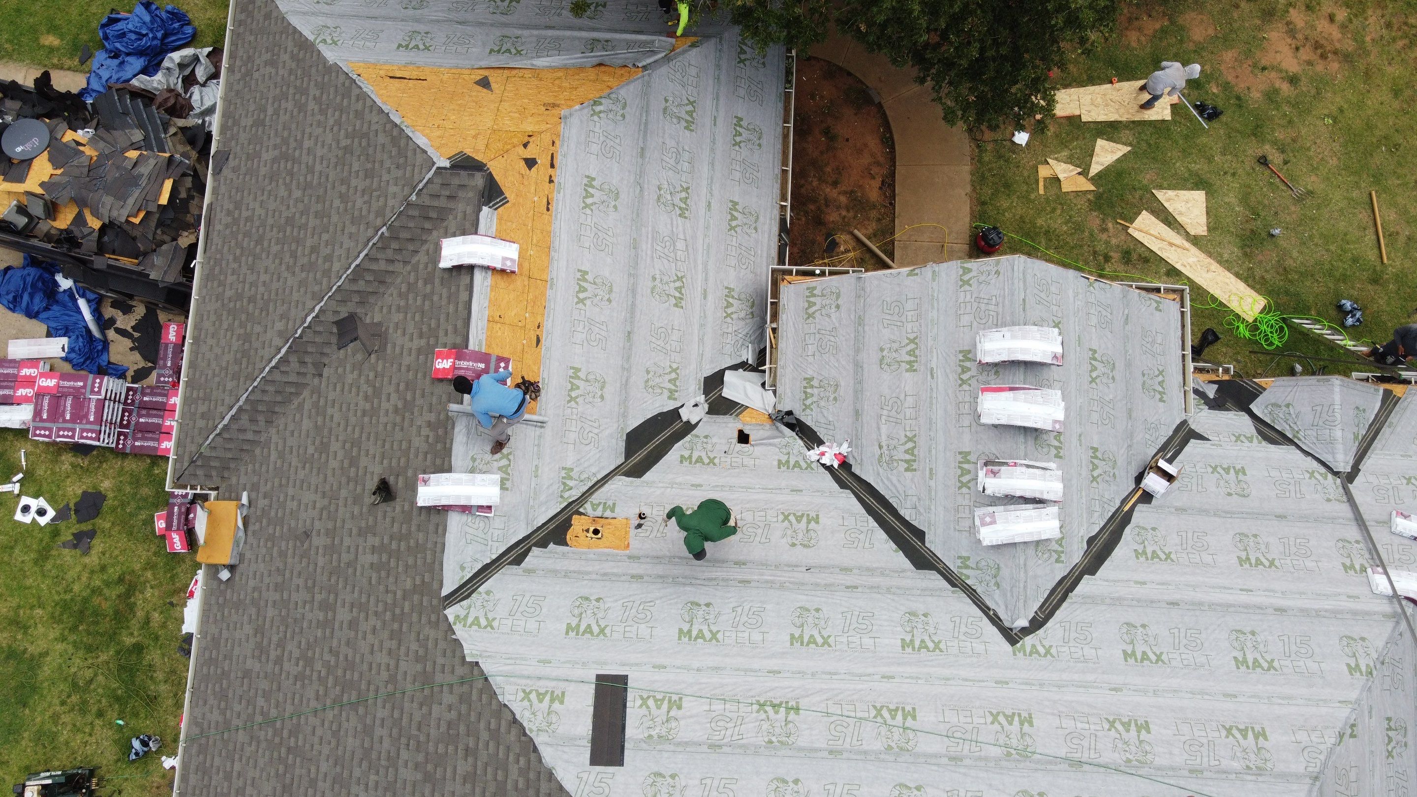 Residential Roofing Installation using GAF Natural Shadow  by A & H Roofing and Contracting