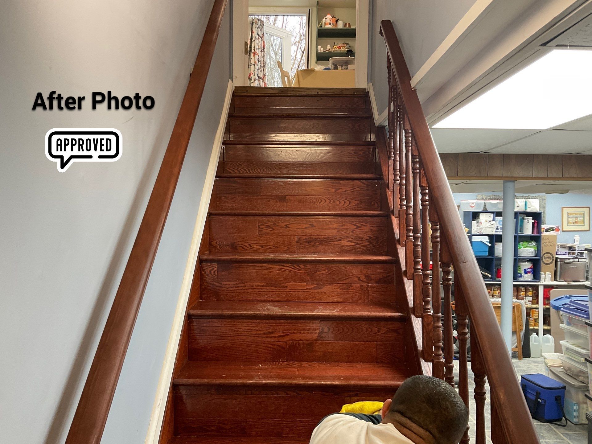 New basement steps by Alpha Design Services