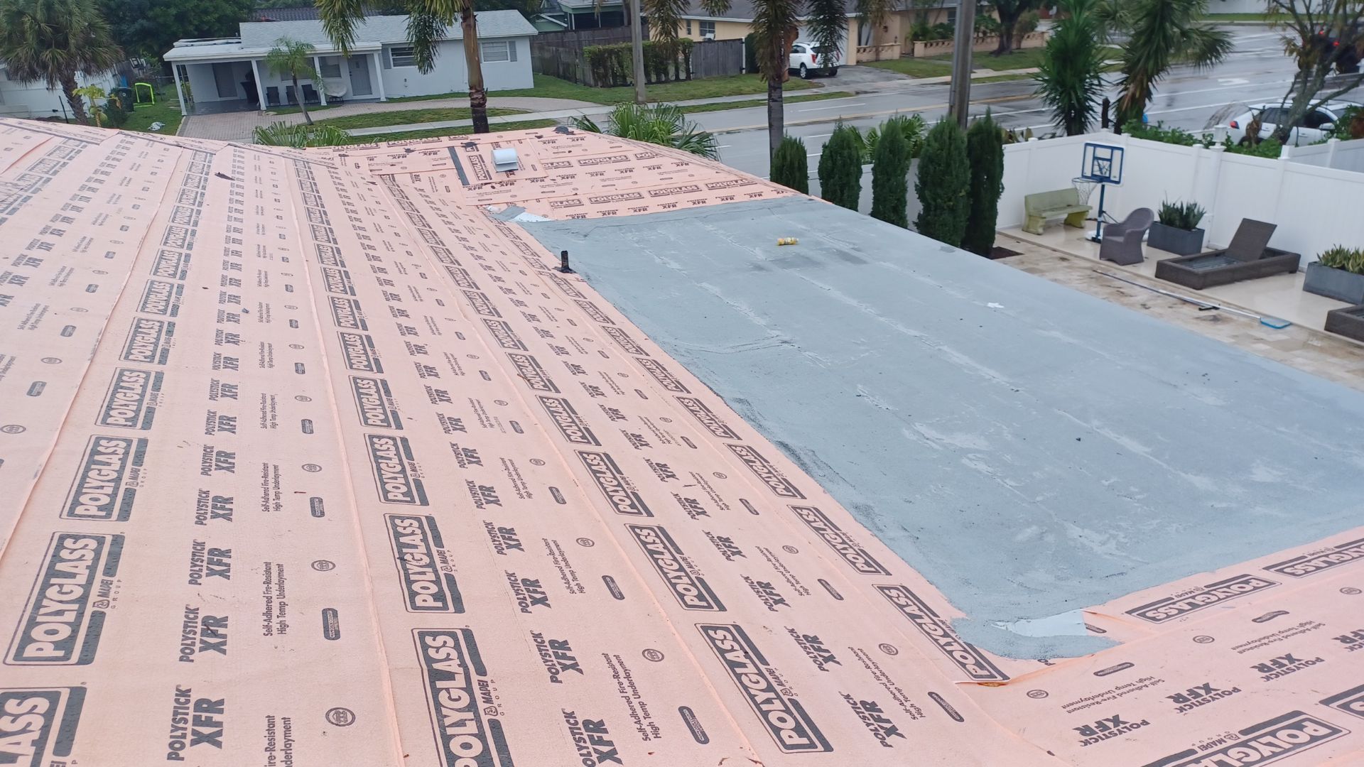 Residential Roofing Installation using 1" Nail strip metal roof by BLUES BROTHERS ROOFING