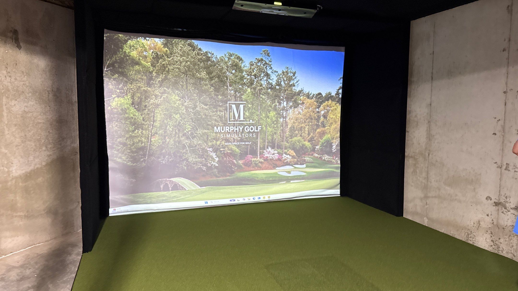Rex Went With A Custom Golf Simulator by Banner Garage