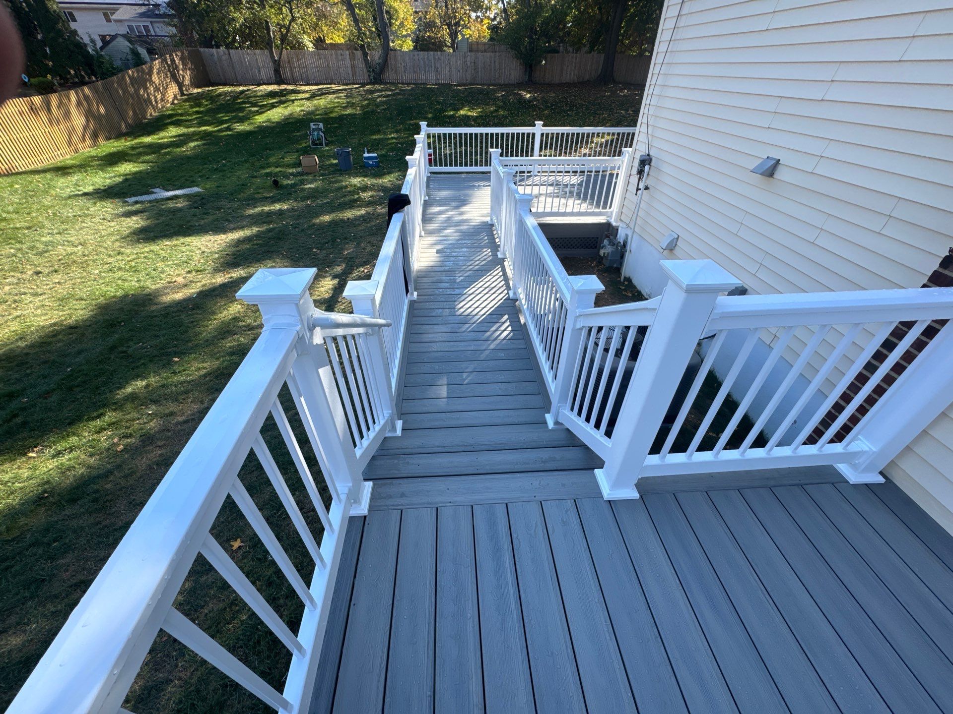 New Deck with Sliding Patio Door by deck guardian