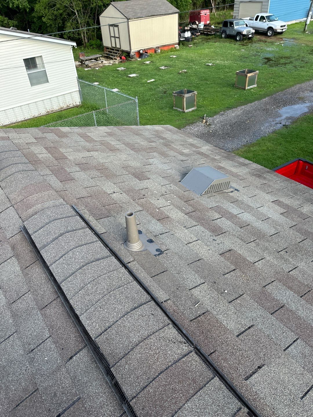 Hail Damage using Owen's Corning Duration (Lifetime) Shingles by Roof Repair Company