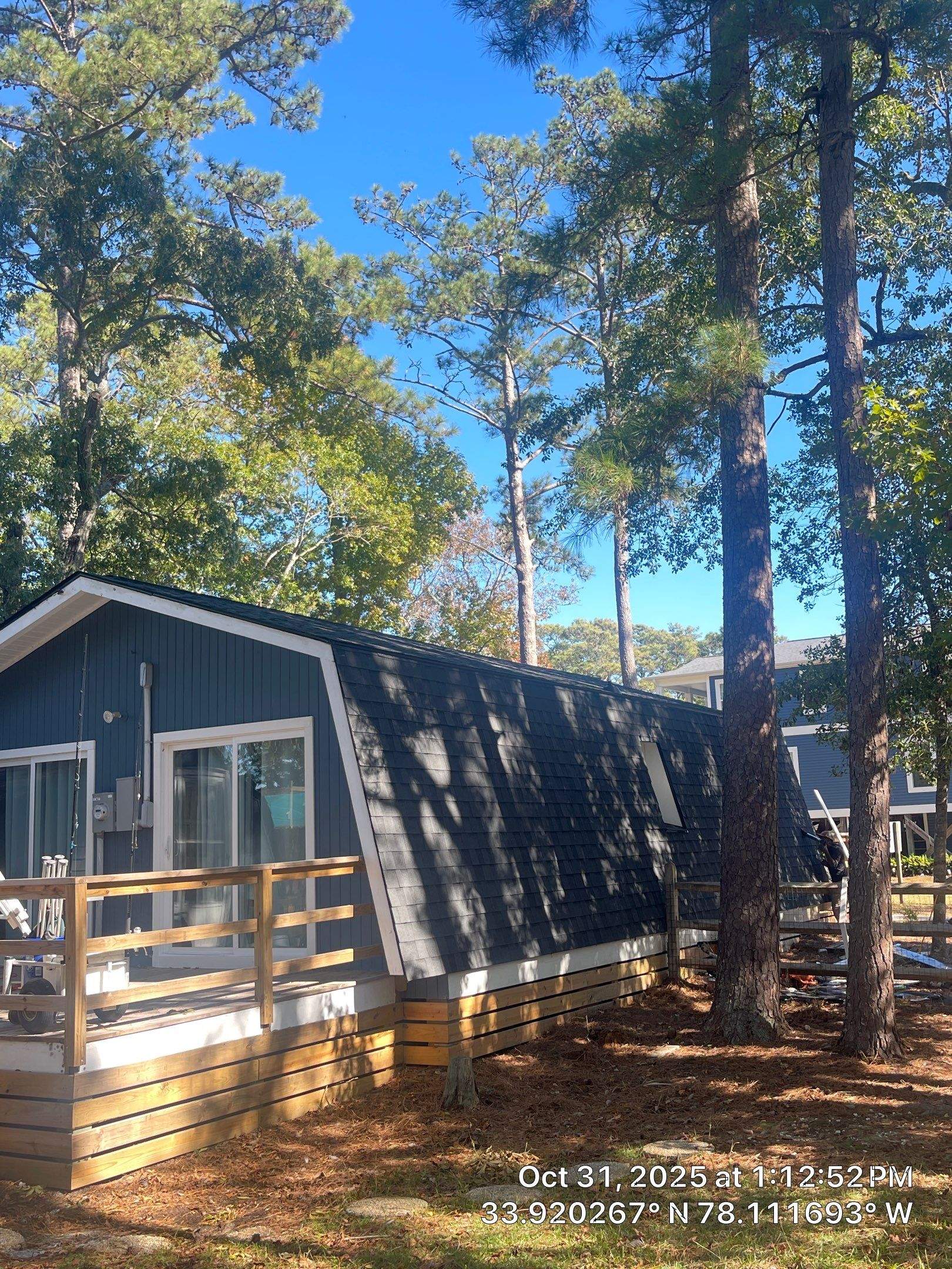 Oak Island Mansard Roof Fortification with CertainTeed Landmark Moire Black by RGR Construction and Roofing, LLC