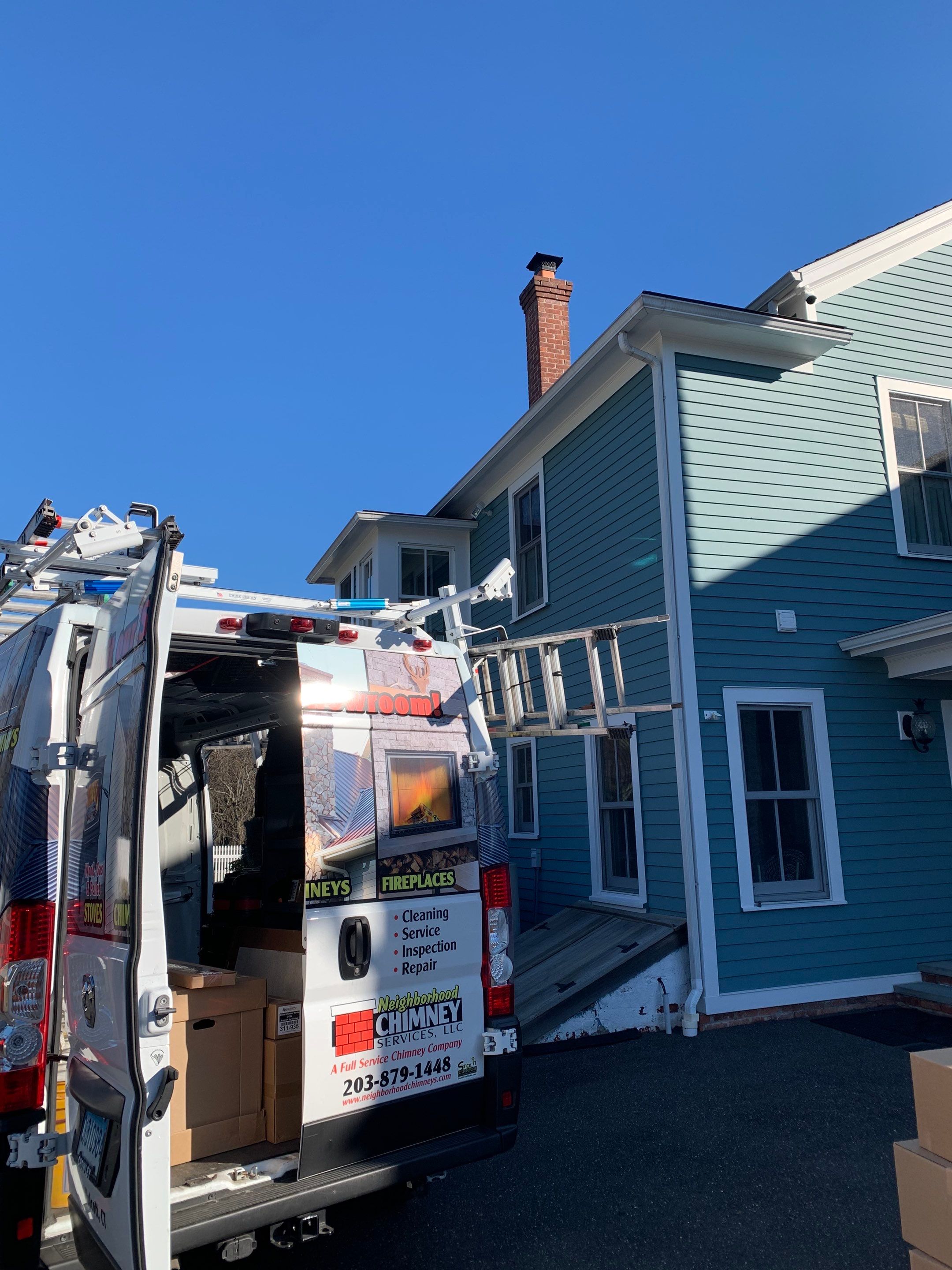 Gas Fireplace and Insert  by Neighborhood Chimney Services 