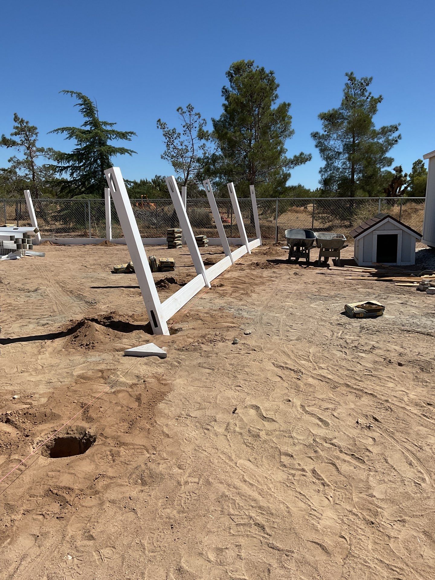 Fence Installation using Vinyl by Fence Guys Inc. 