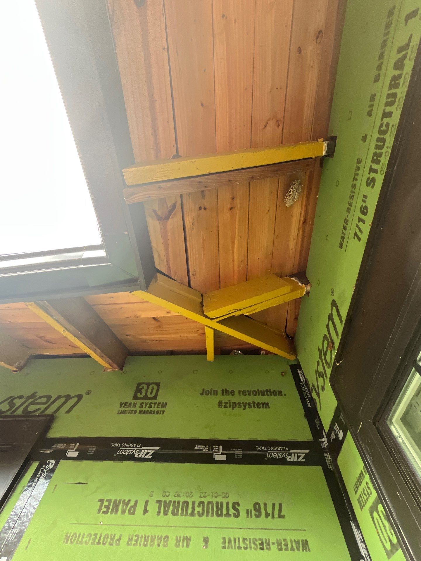 Cedar Tongue & Groove Porch Ceiling Installation Plus James Hardie Siding Replacement by Nelson Exteriors 