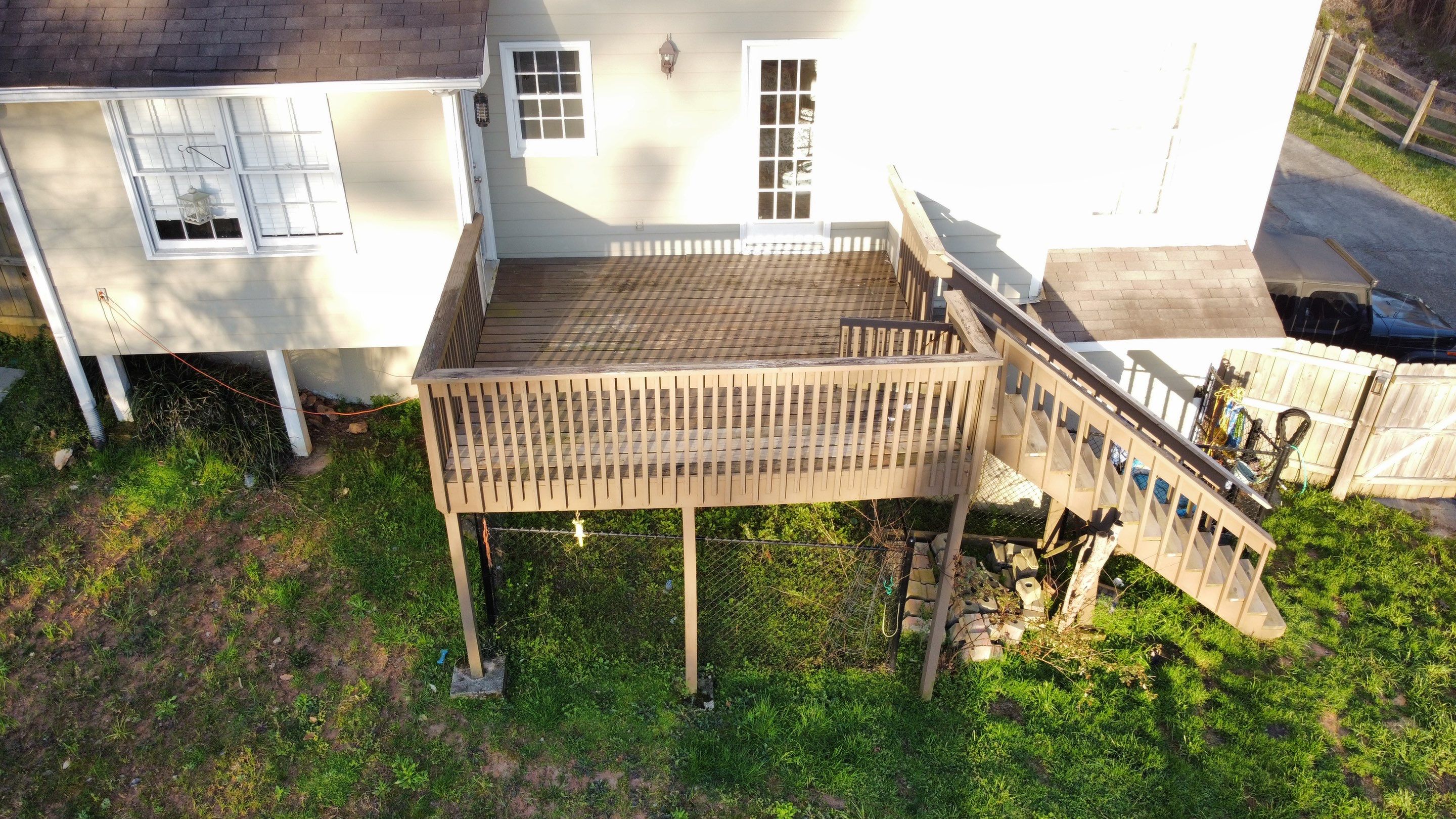 Elevated Pressure-Treated Wood Deck Replacement in Marietta by Swift Home Renovations