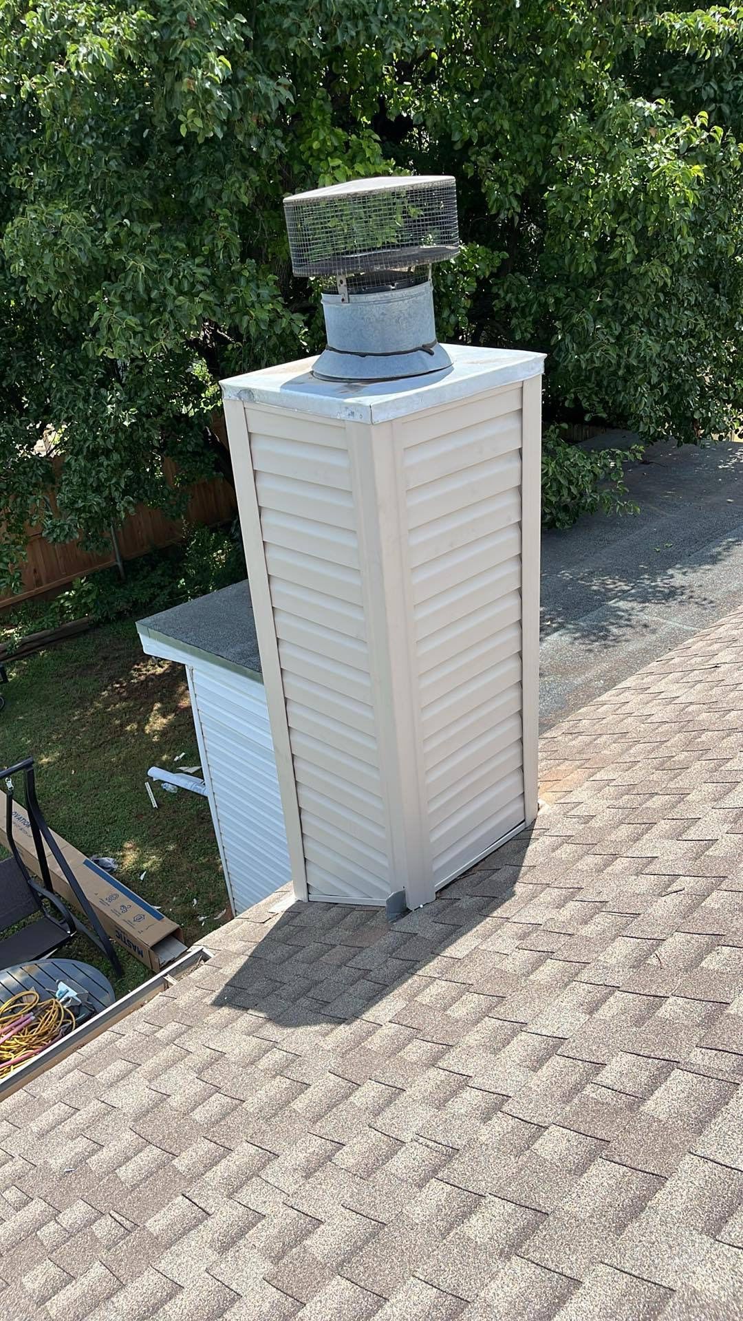 chimney siding replacement in Edmond by McCann's Roofing and Construction