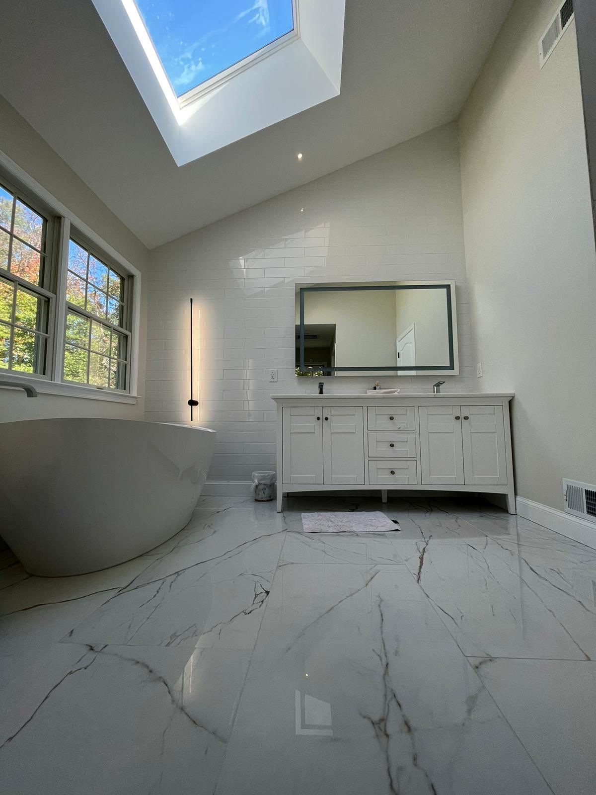 Bathroom Remodel using Tile by Home Concepts Construction