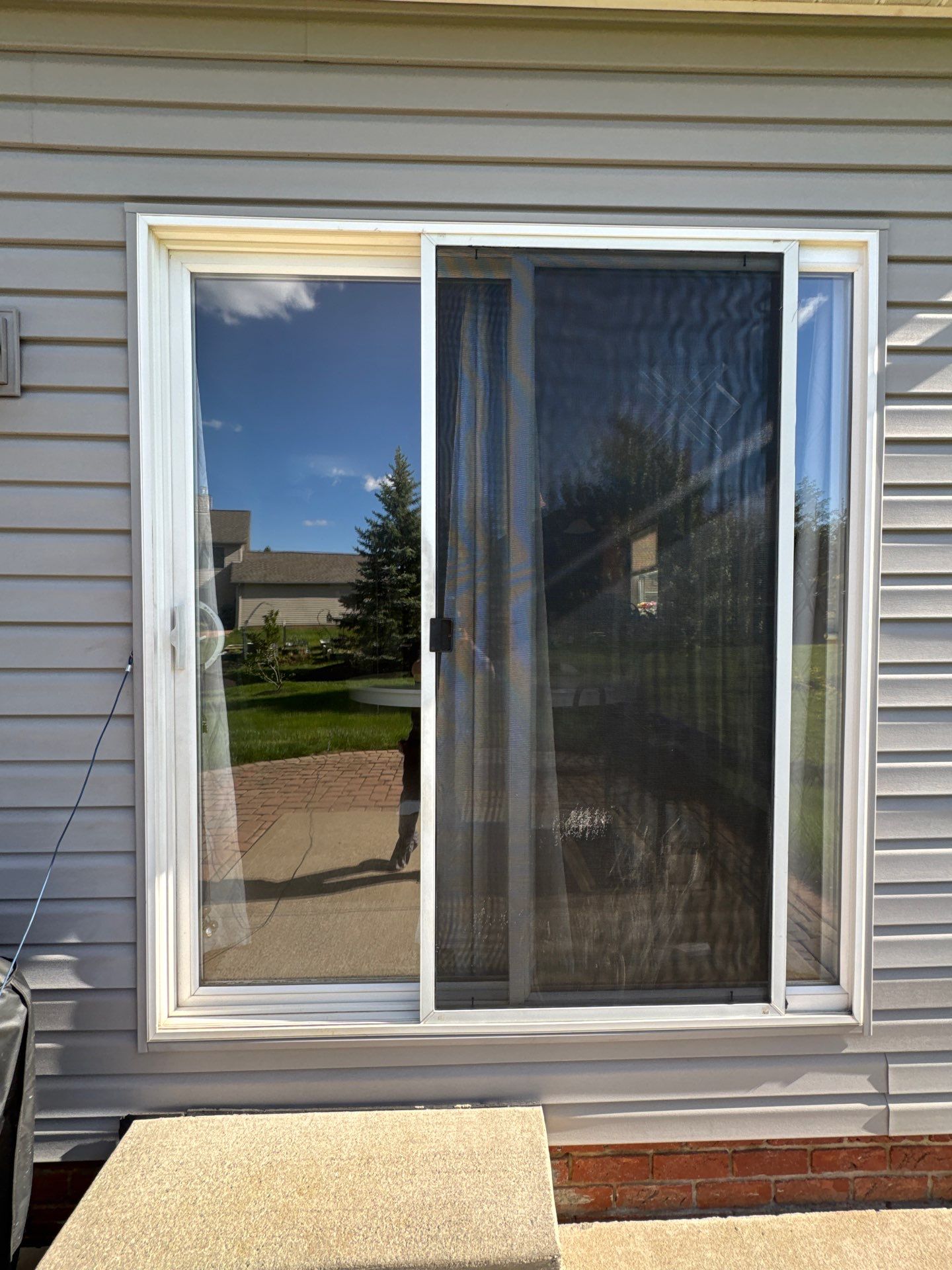 Sliding Glass Door Replacement with Integrated Screen in Massillon by Ohio State Windows