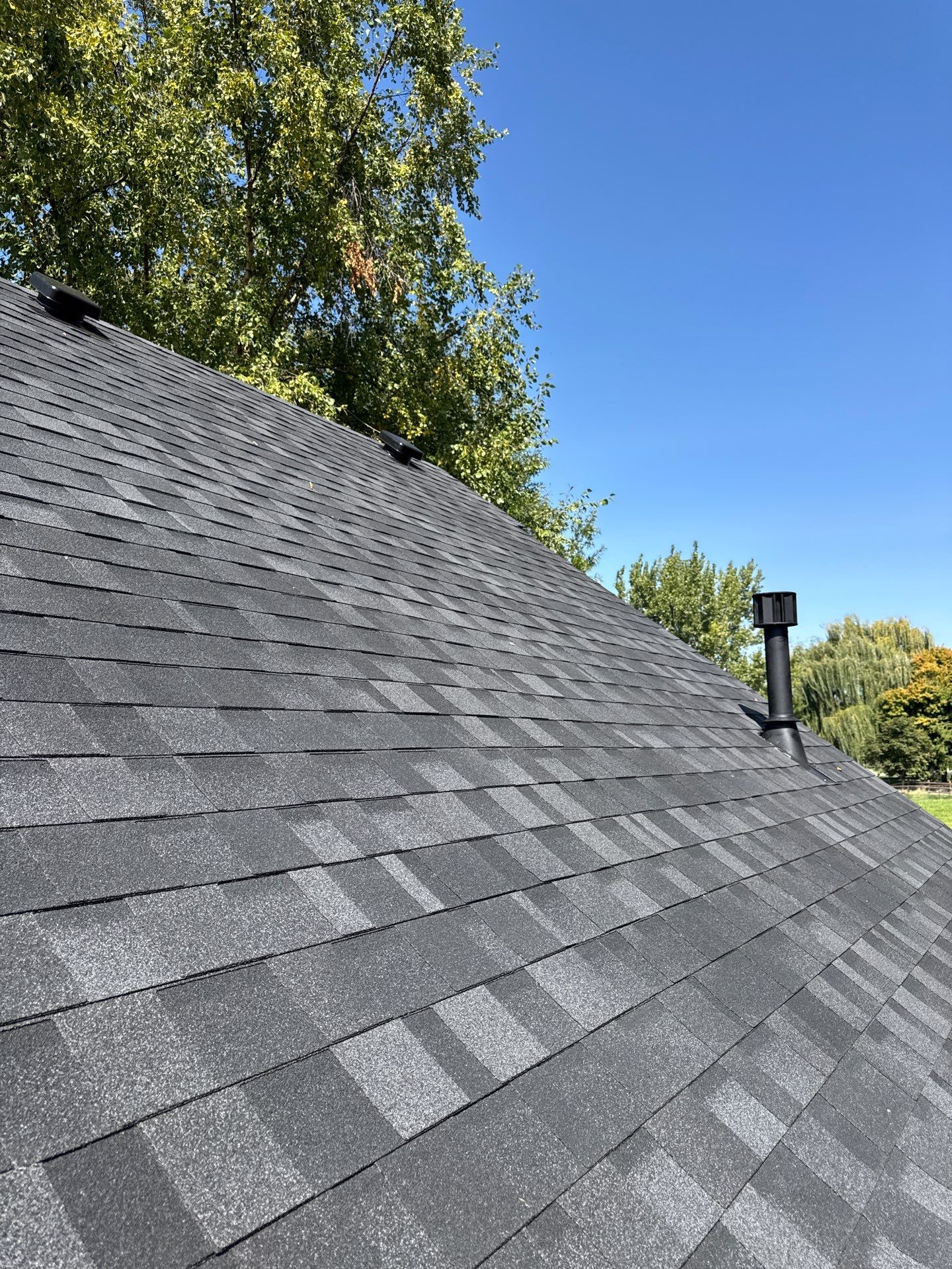 Middleton Residential Roof Replacement with Dark Grey Architectural Shingles by Olive Roofing