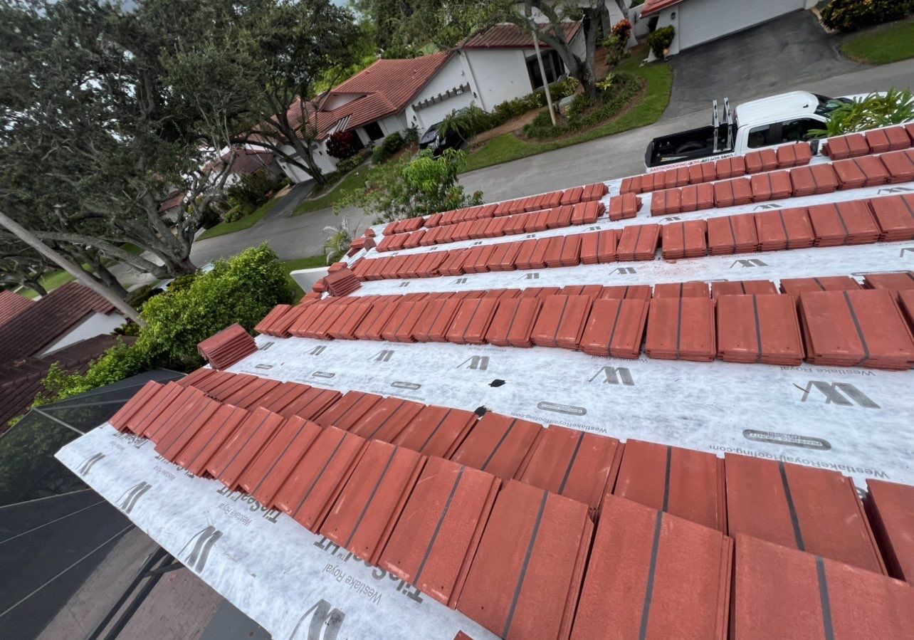 Full Tile Roof Replacement and Sheathing Repair in Deerfield Beach by Aastro Roofing