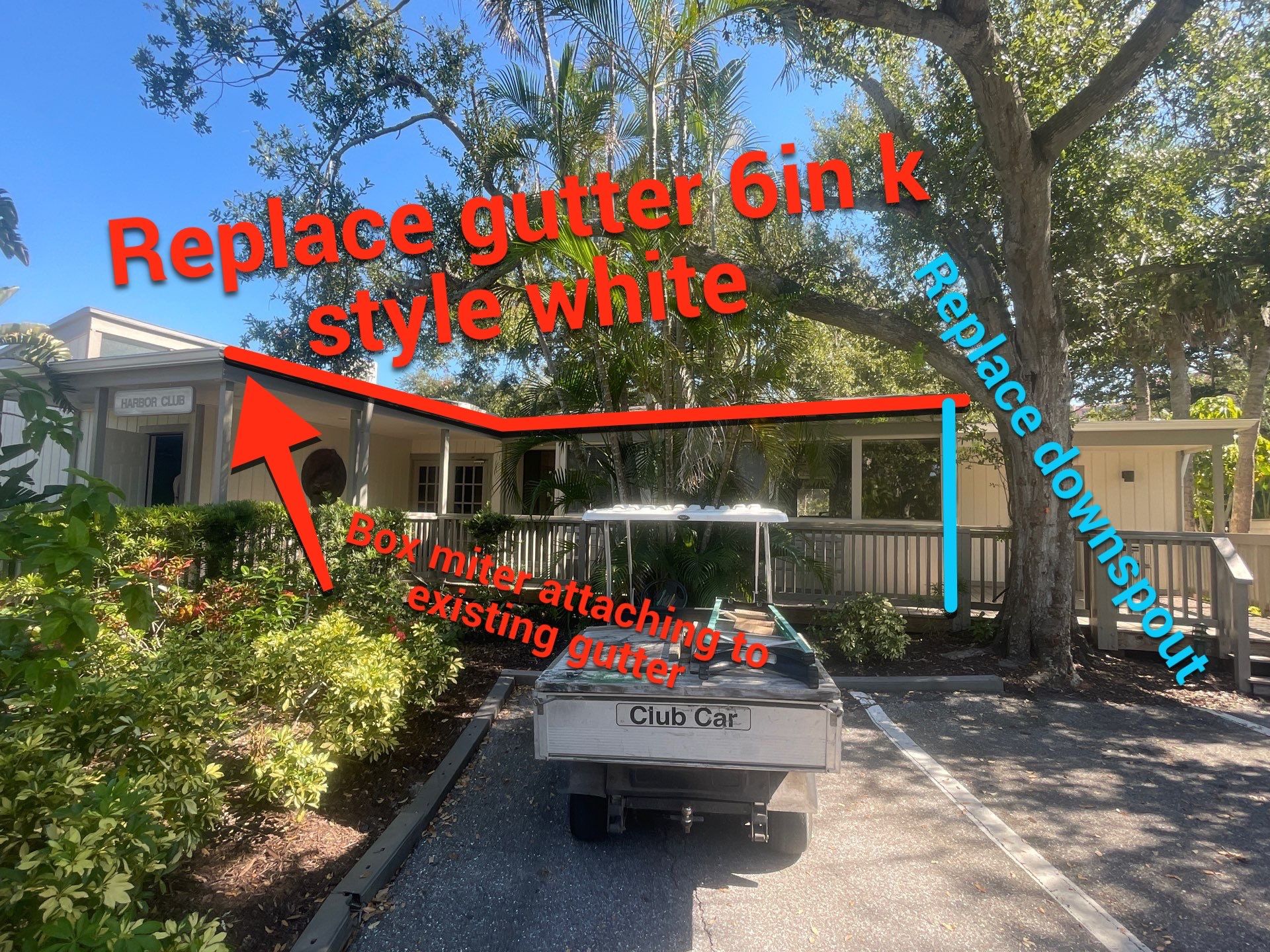 White Gutters Repair and Installation in Sarasota FL by Gutter Professors