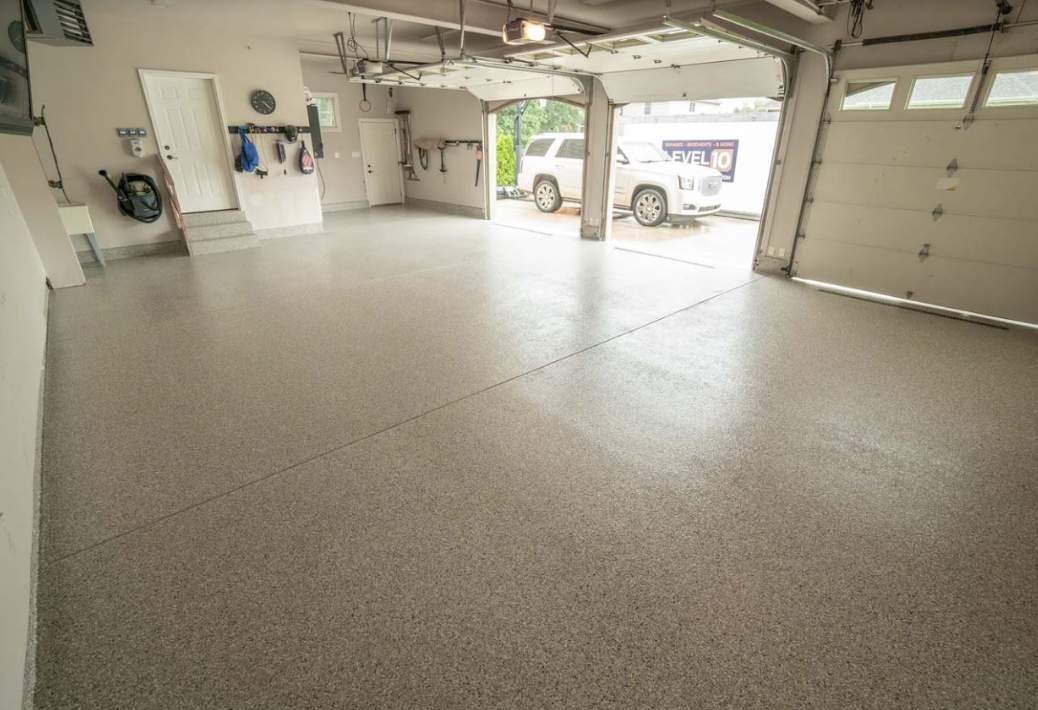 Hallet Residence - Garage Floor Coating by Level 10 Coatings