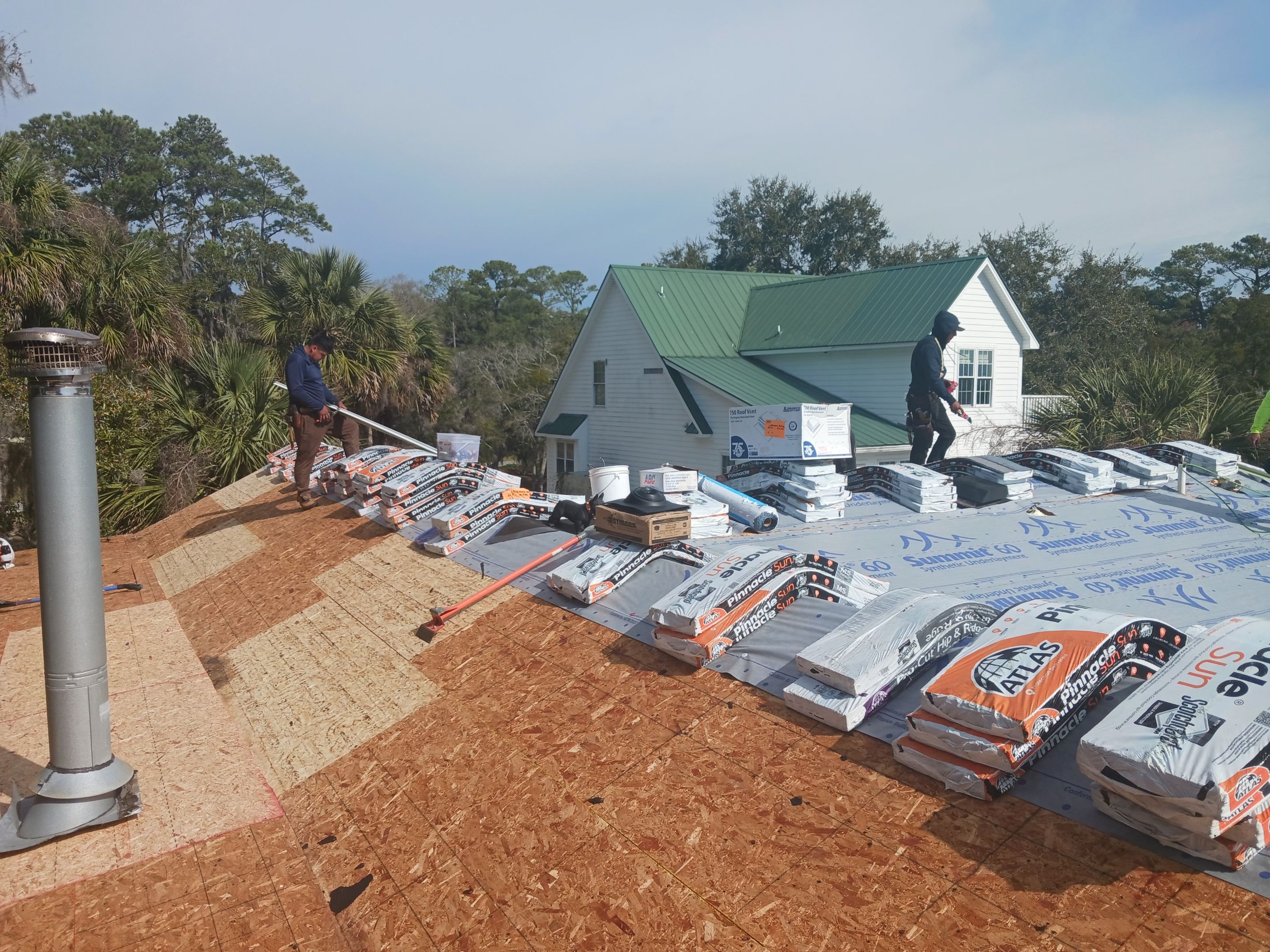 Roof Replacement using Atlas Pinnacle Sun - Cool Surf by Rainstoppers Roofing