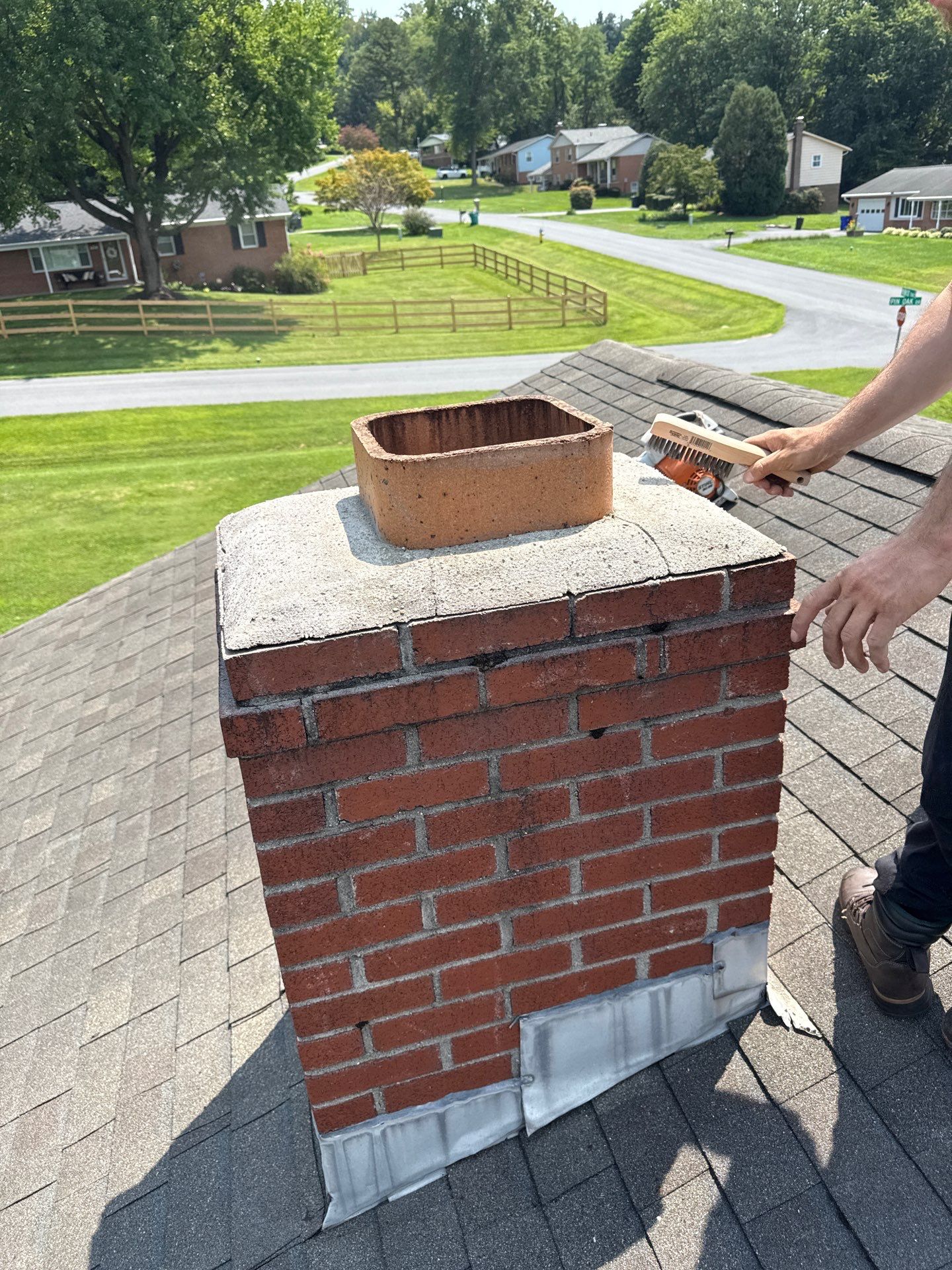 Chimney Crown Seal in Middletown by Frederick Roof Repair