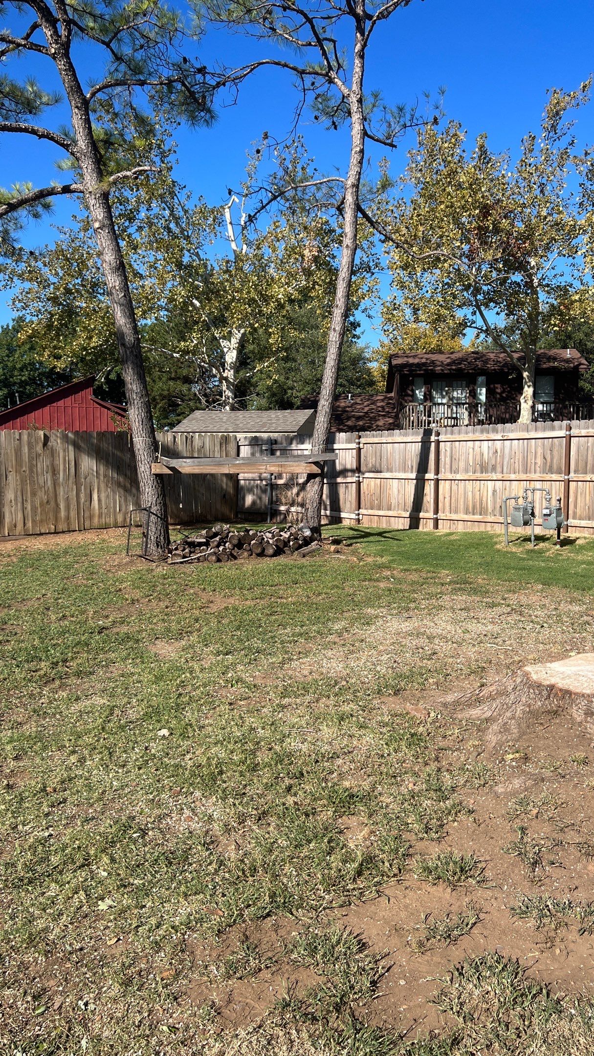 Tree removal , Concrete, Pergola, and sod install  by Clays Services Inc