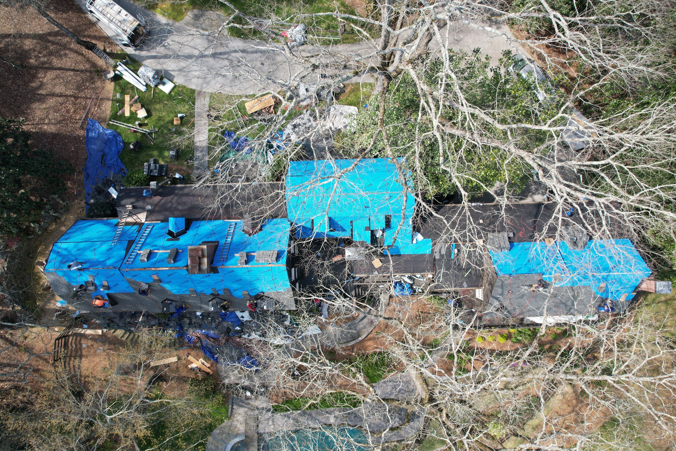 Residential Roofing Installation using Da Vinci Slate  by Inspector Roofing and Restoration