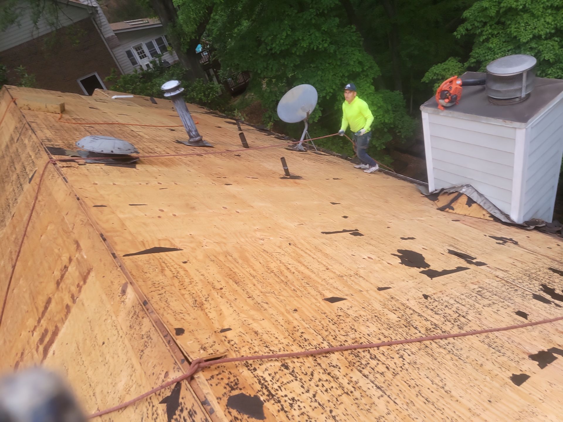 Residential Roof Replacement using Owens Corning Trudef Twilight Black by Inspector Roofing and Restoration