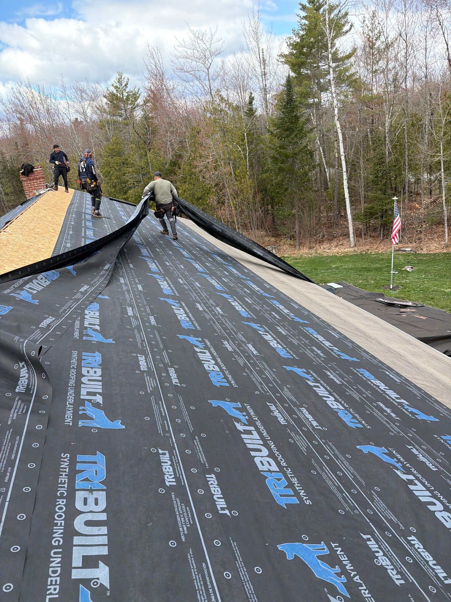 Asphalt Roof Replacement with IKO Cambridge Shingles in Fairfield, ME by Tall pine roofing