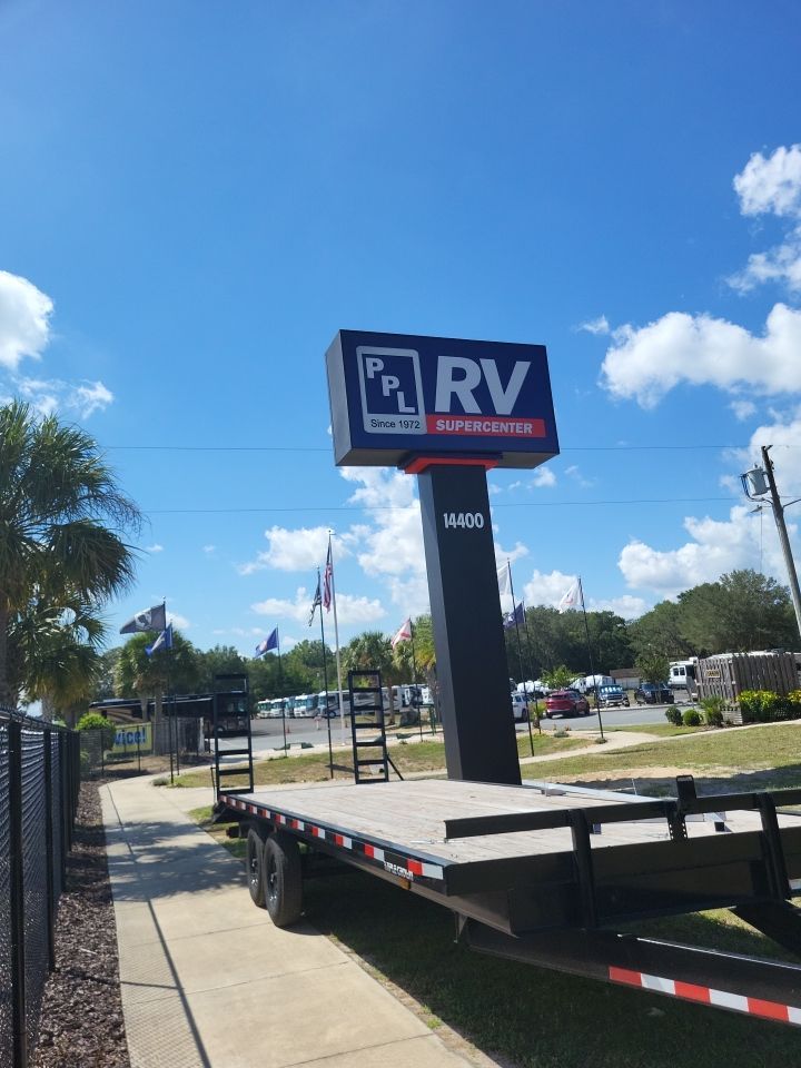Pylon Sign for PPL Motorhomes by SignCrafters