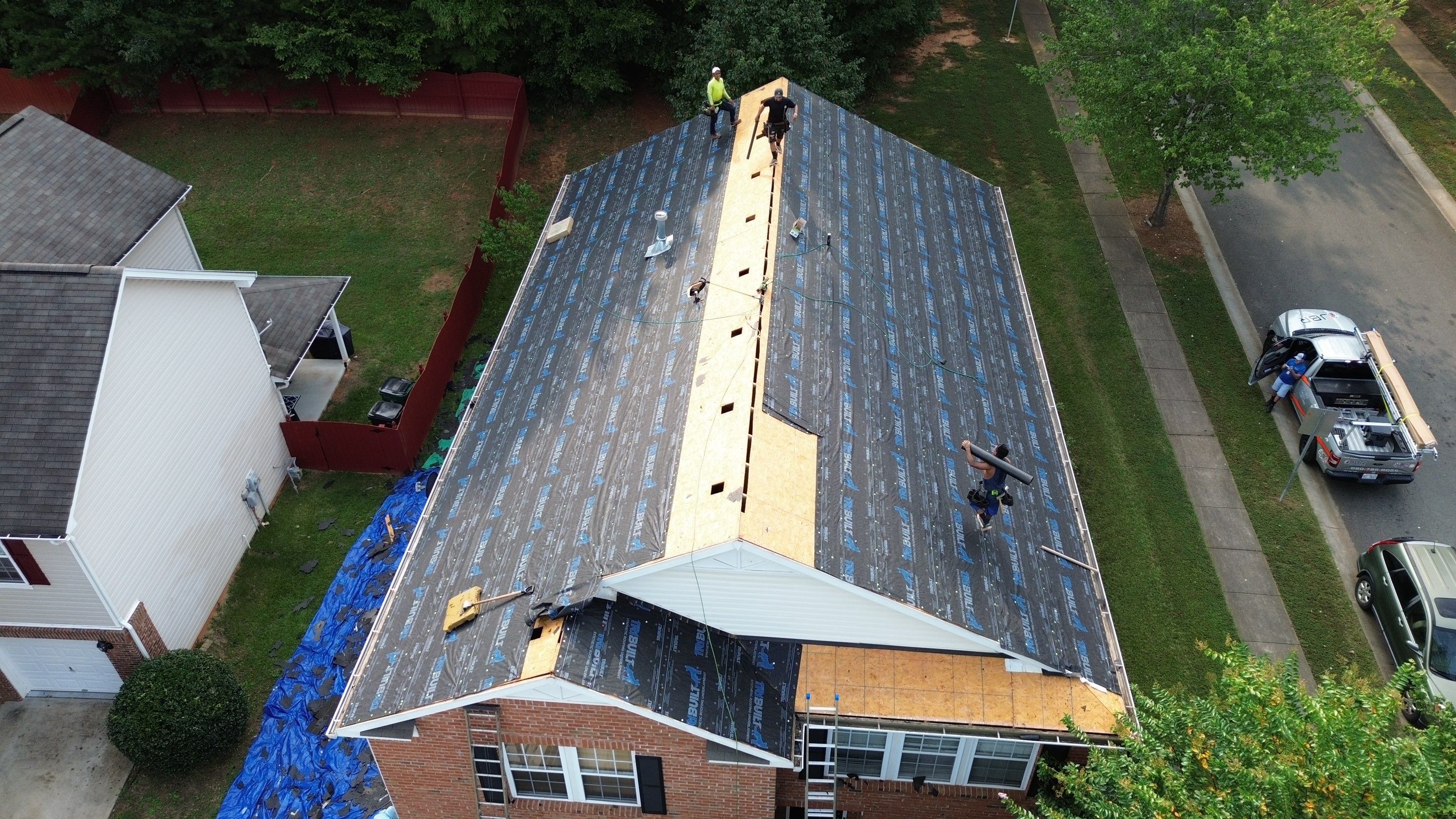 Roof and gutters replacement by hail and wind damage by Just Brilliant Restoration JBR