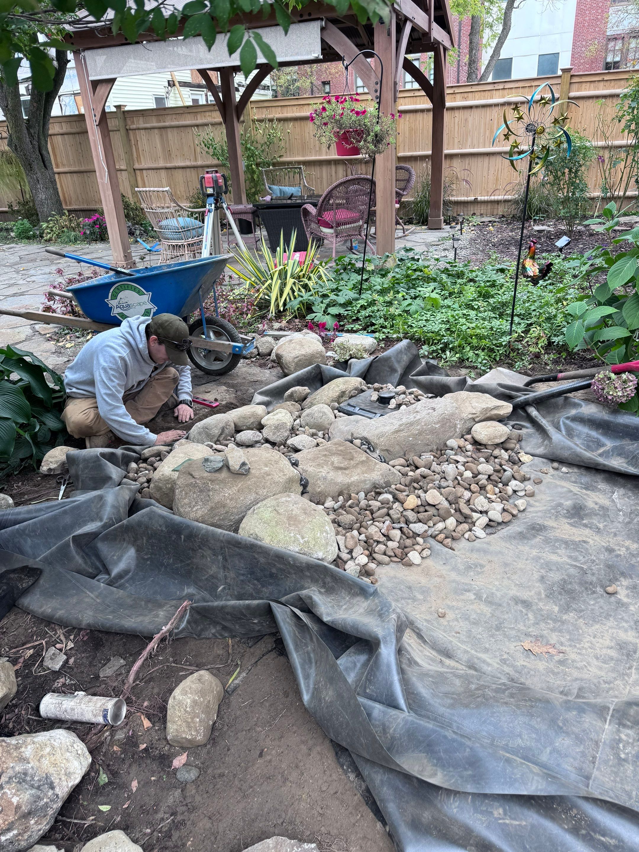New Pondless Waterfall in Northampton by Wicked Water Gardens