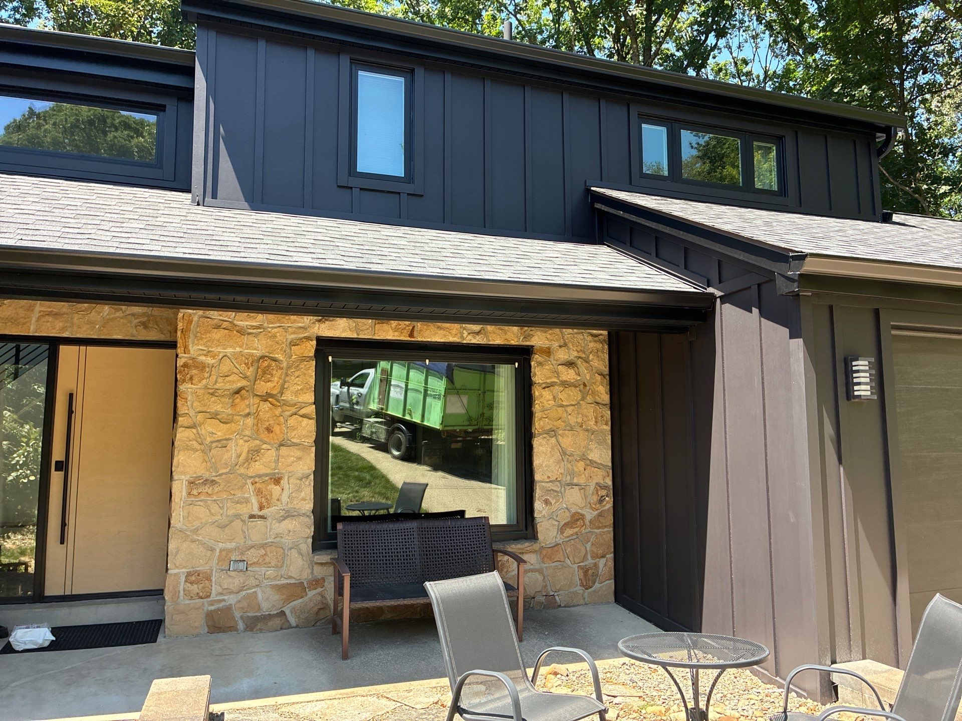 James Hardie Board and Batten Midnight Black Renovation in Wexford by Ideal Siding Pittsburgh