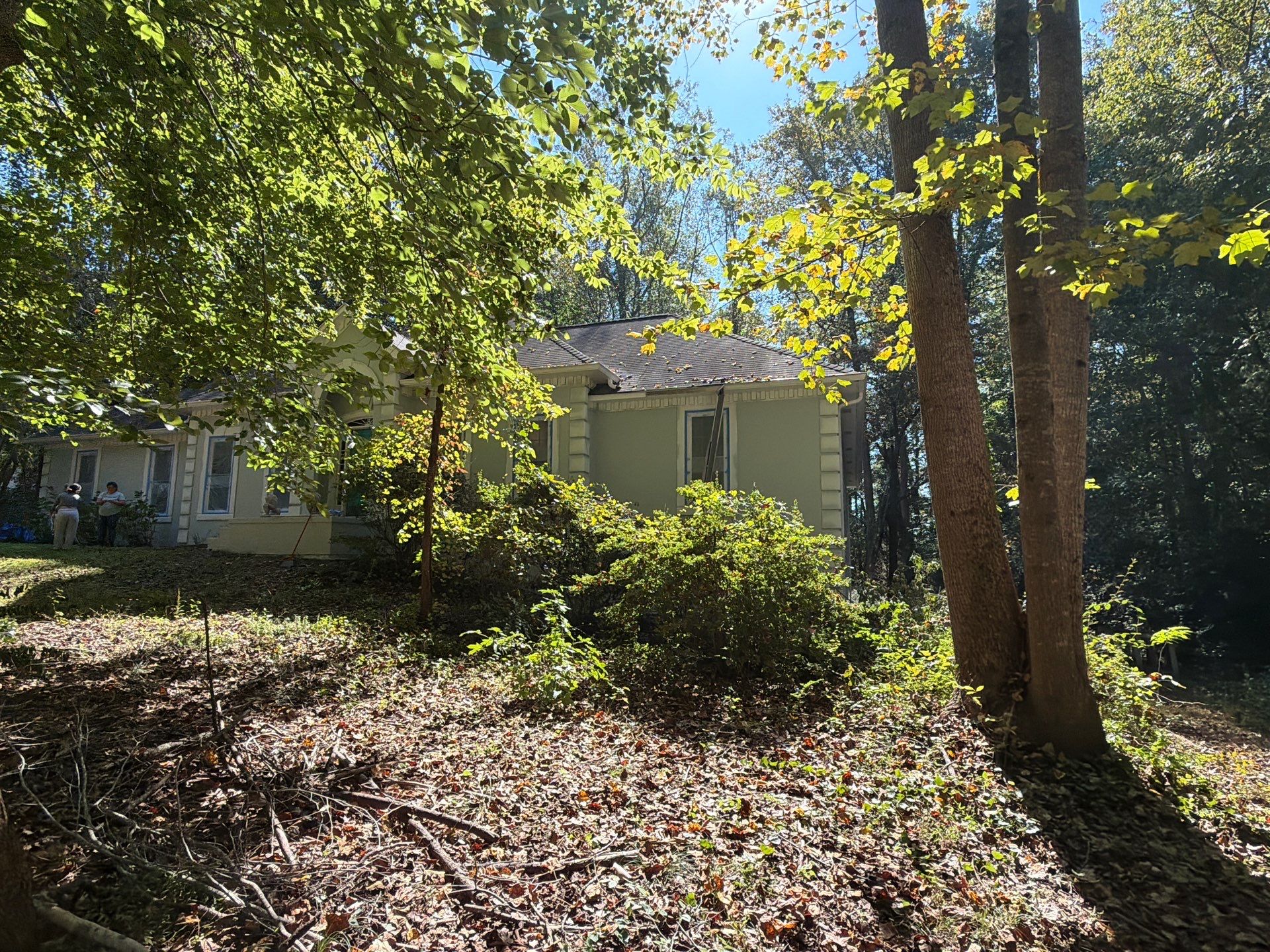 Exterior Residential Painting and Deck Refinishing in Canton, Georgia by Swift Home Renovations 