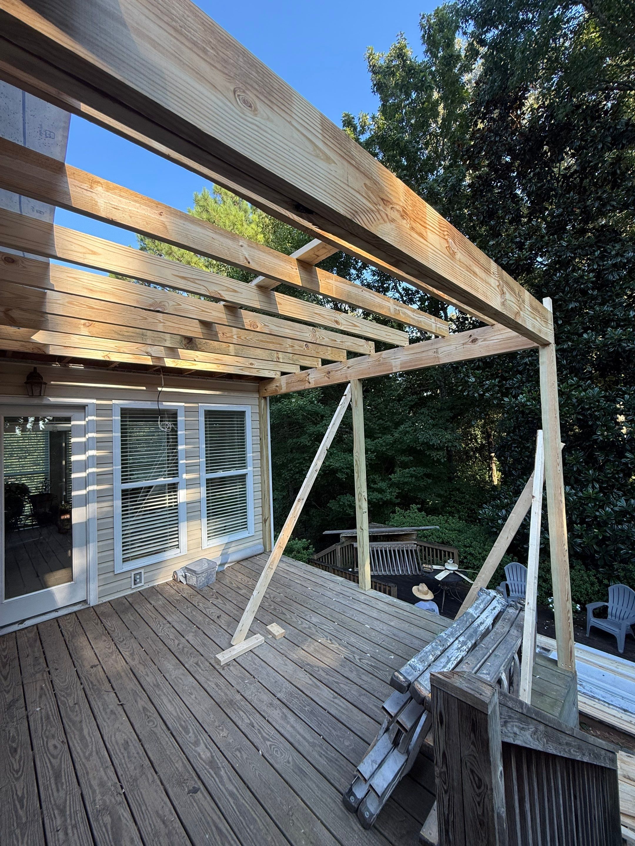 Deck Roof System Replacement in Vestavia Hills (Charcoal) by The Roofing Dudes