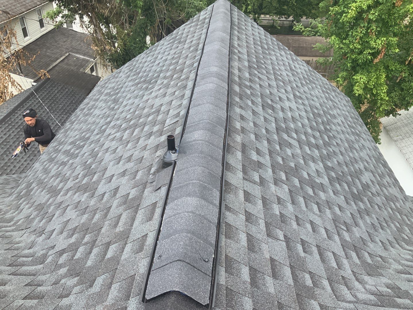 Residential Roofing Repair using Ridge Vent  by Alpha Design Services