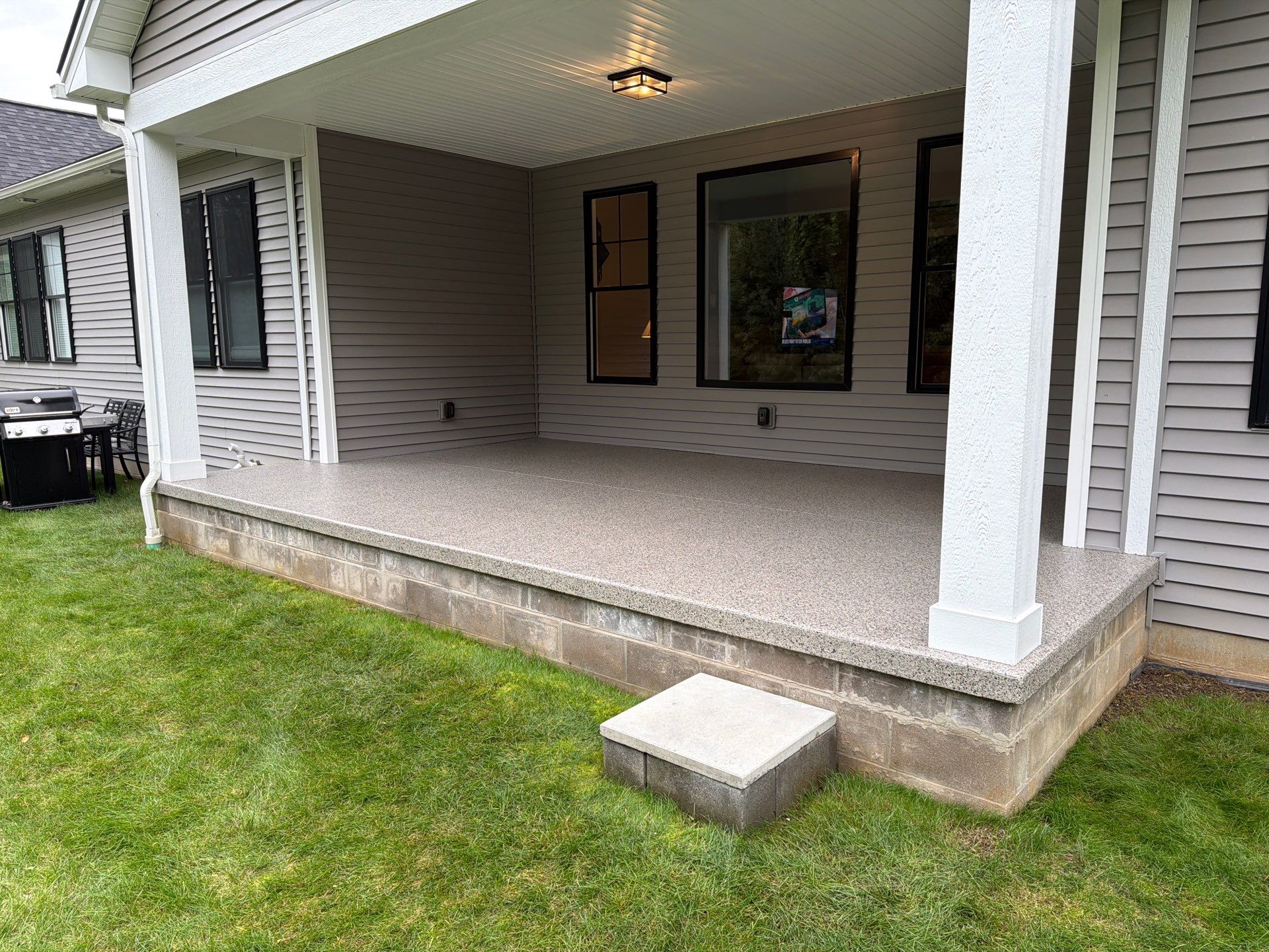 Vintage Goldmine Porch Coating by NG Masonry & Construction LLC
