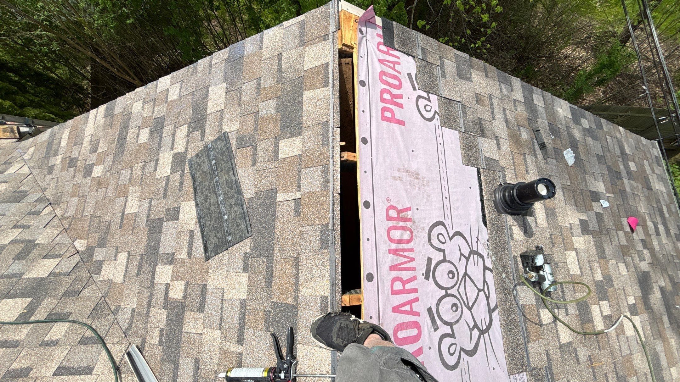 Roof Replacement using Owens Corning Sand Dune by 180 Contractors