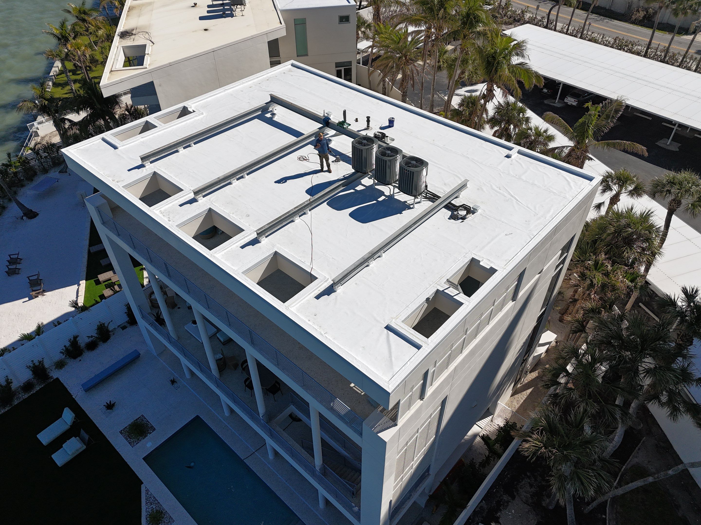 GAF EverGuard® TPO Roof Replacement – Siesta Key, FL by Steadfast Roofing