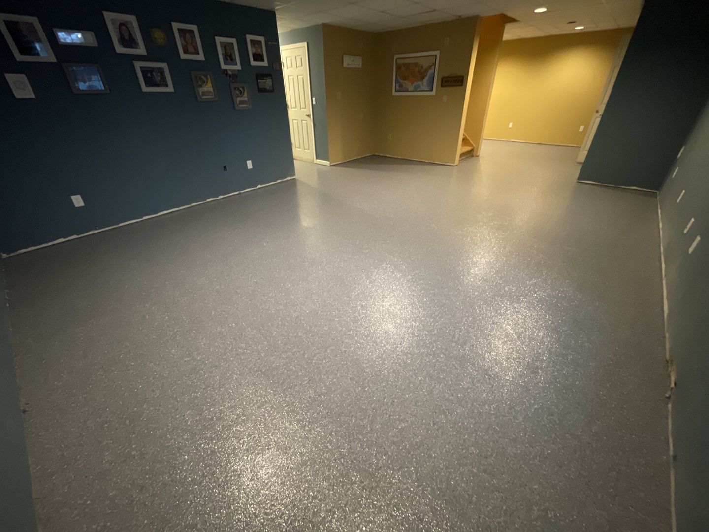 Basement Floor using Granite by Your1DayFloor.com