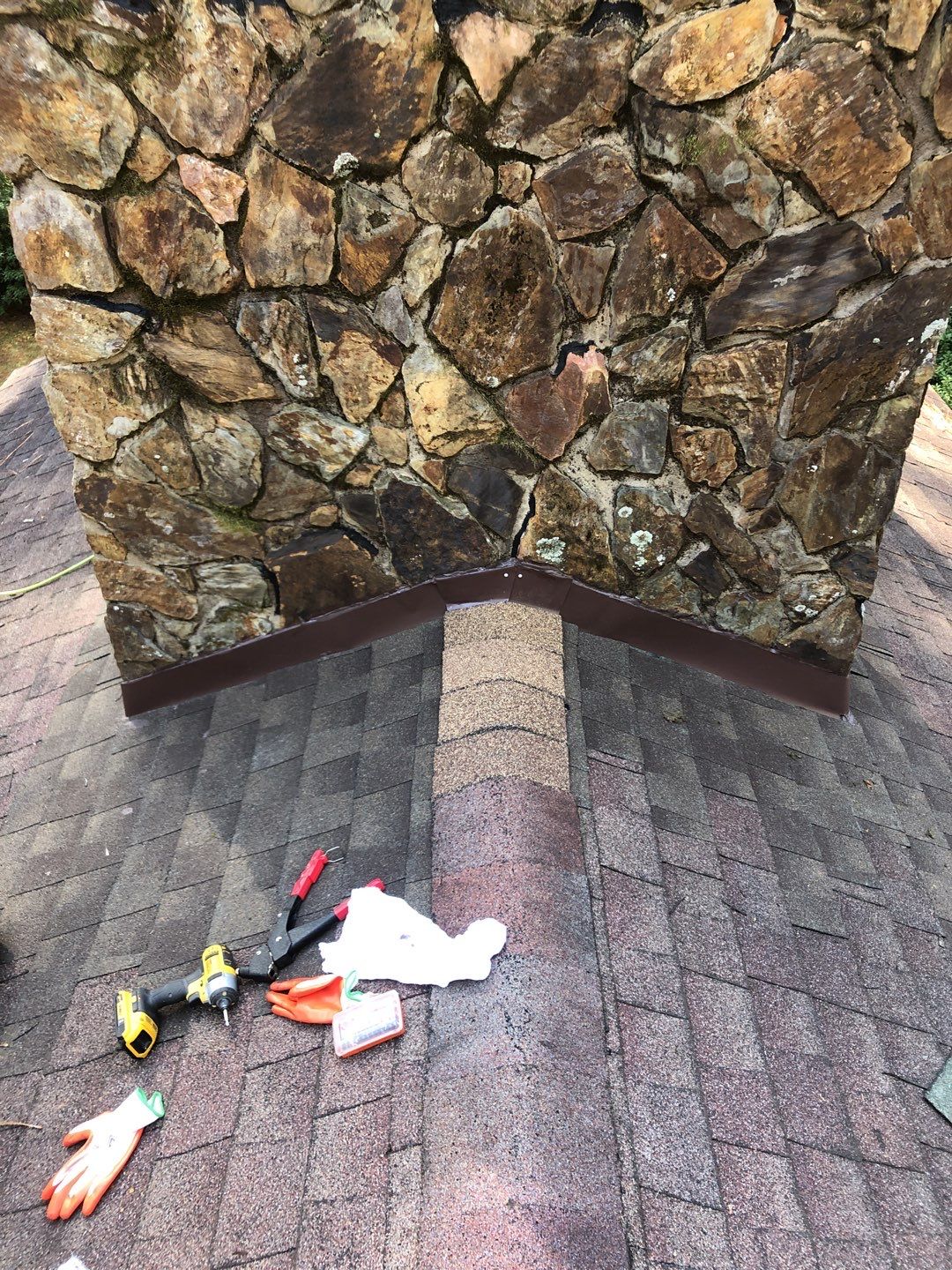 Chimney Flashing using Roof Repair by American Roofing NC