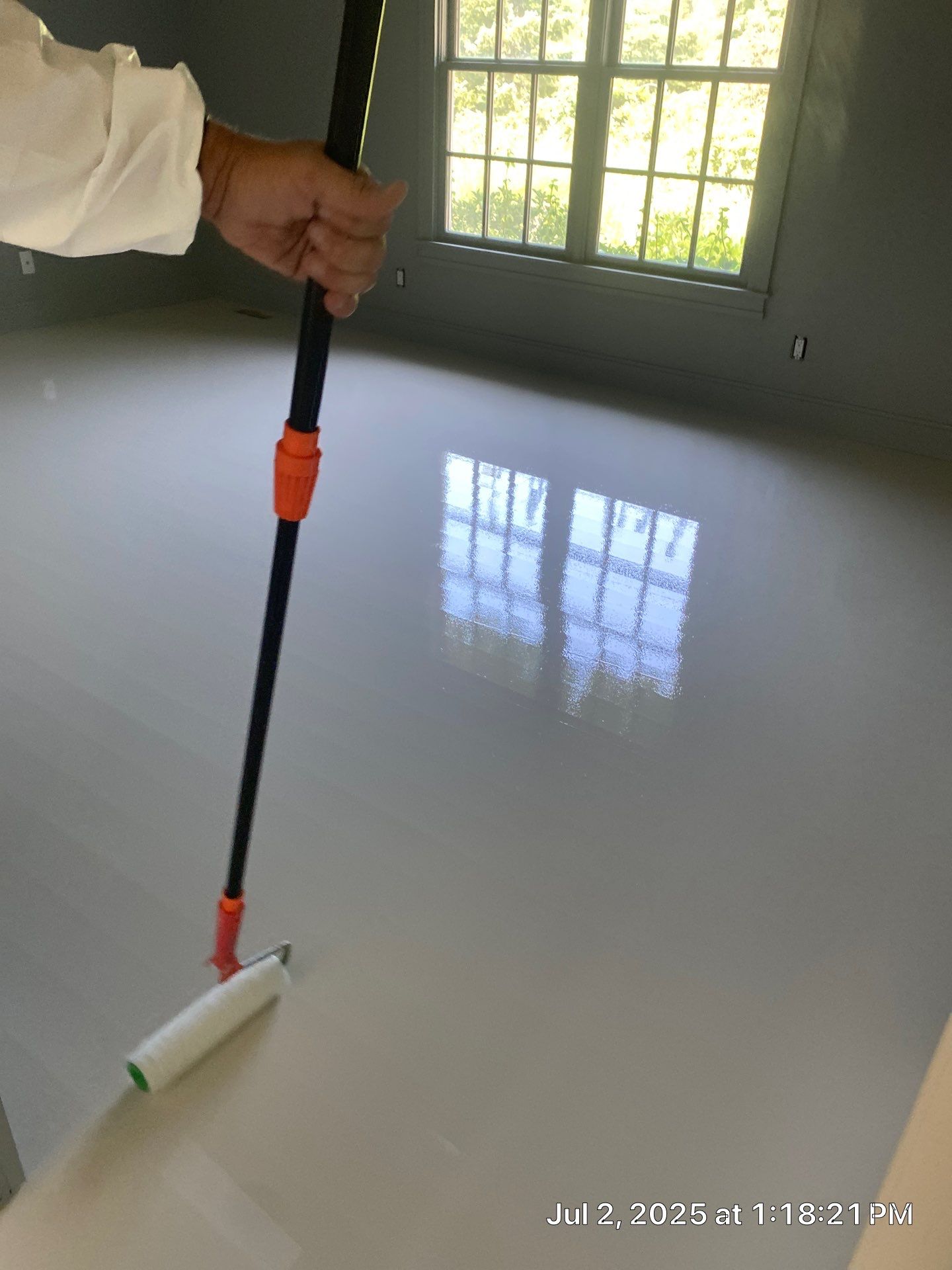 Paint the brand new maple floor...WHITE! Designer-driven project is a showstopper! by RTBaldwin Hardwood Floors