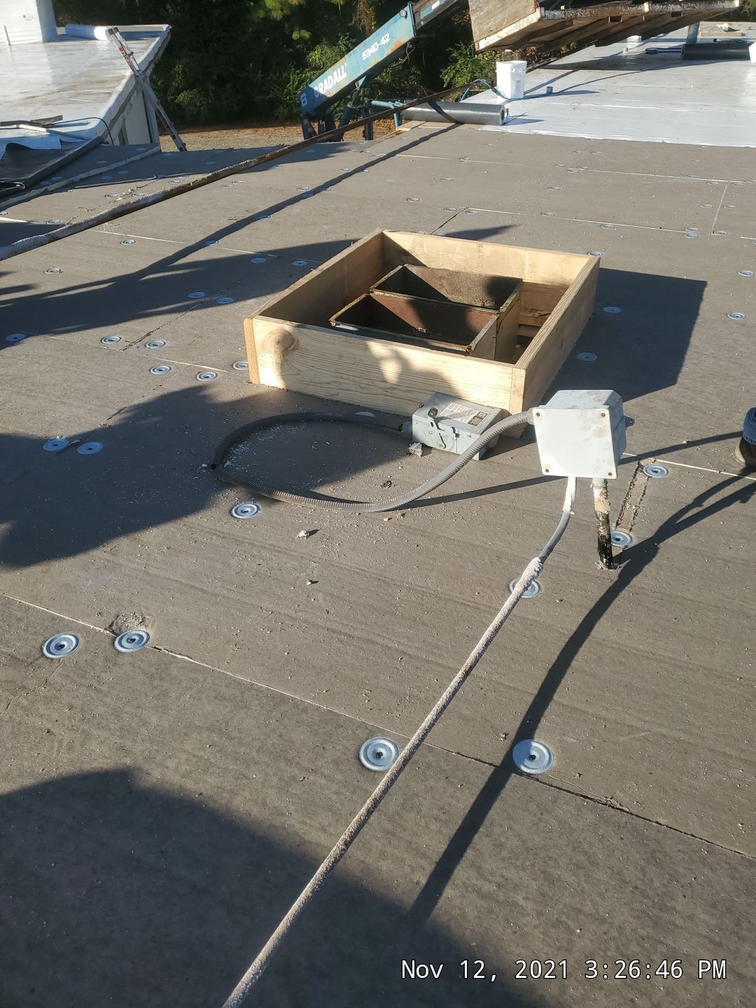 Commercial Roofing Installation using 50 mil PVC by Hostetler Roofing