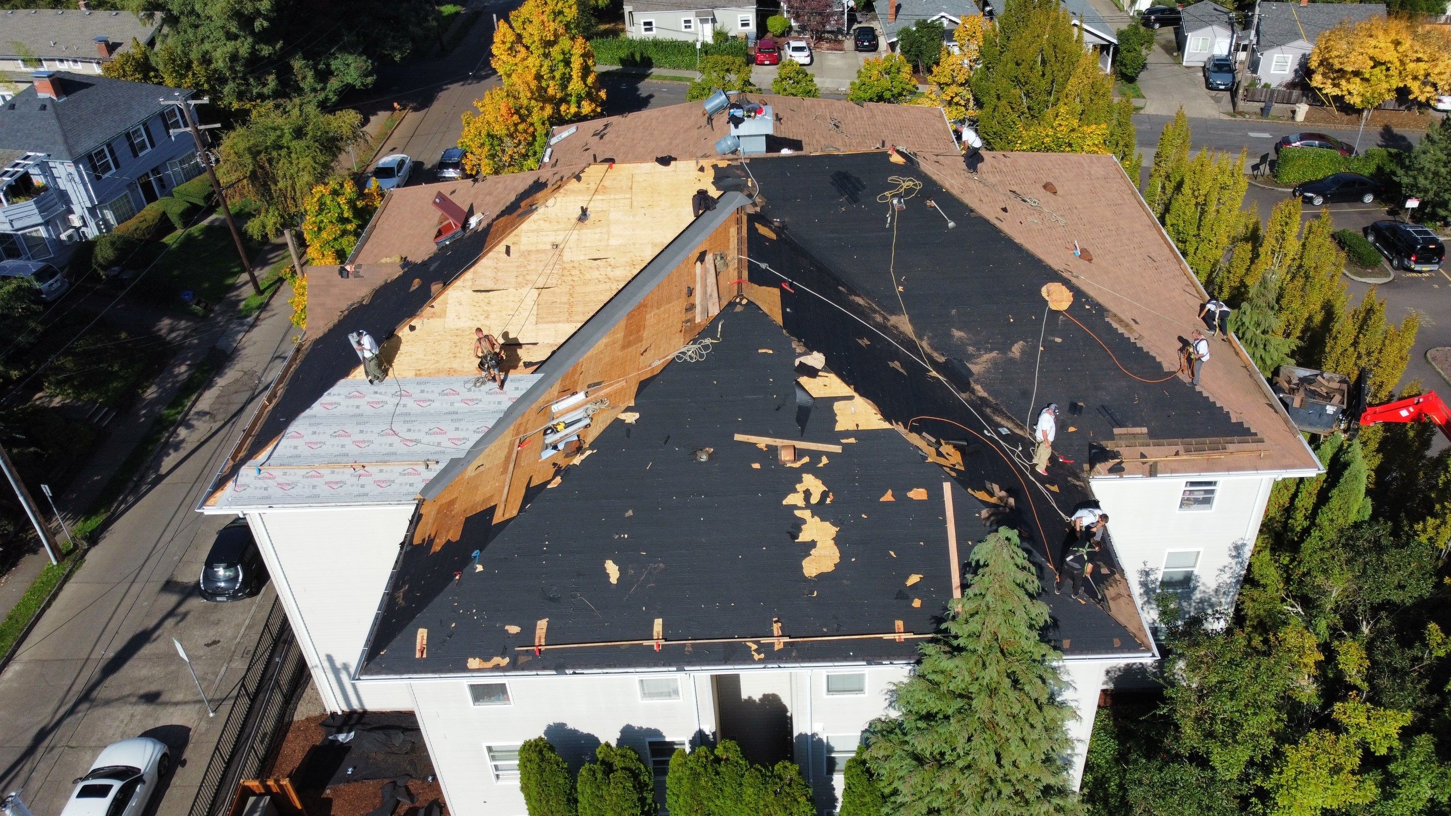 Commercial Roofing Installation using IKO Dynasty (Color: Biscayne) by Orezona Building & Roofing Company, Inc.