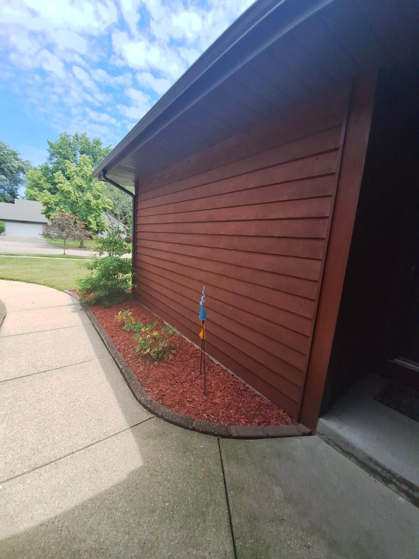 Front of home and garage staining by Gordon Painting