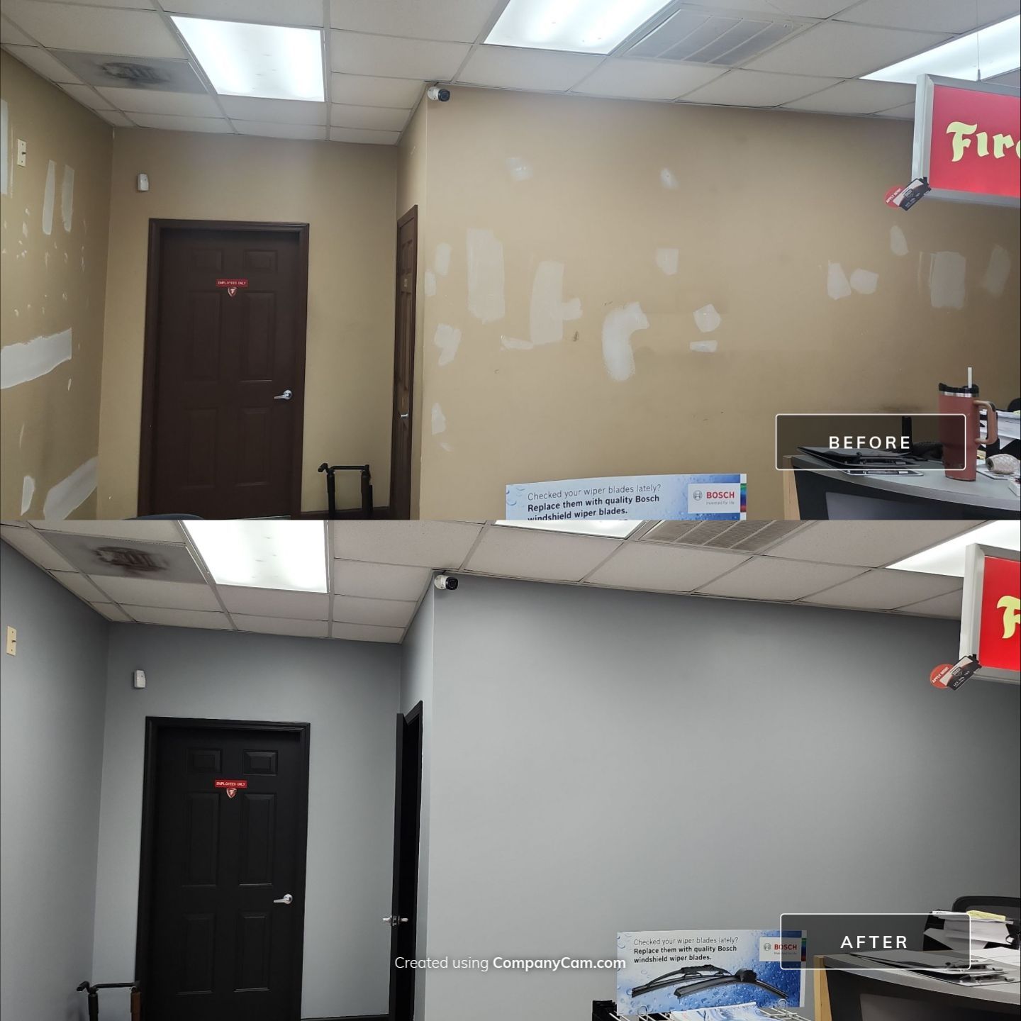 Interior Painting - Tire Shop by Fresh Coat Painters of NW Houston