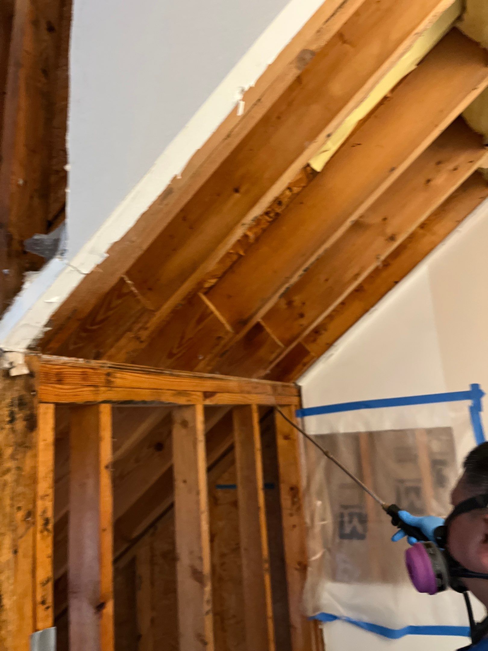 Bedroom mold remediation & Interior restoration by EAS Environmental, LLC.
