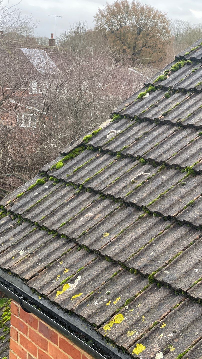 Roof Cleaning and Biocide Treatment using Honda 15lpm Low Pressure Washing Machine by Ges Exterior Cleaning ltd